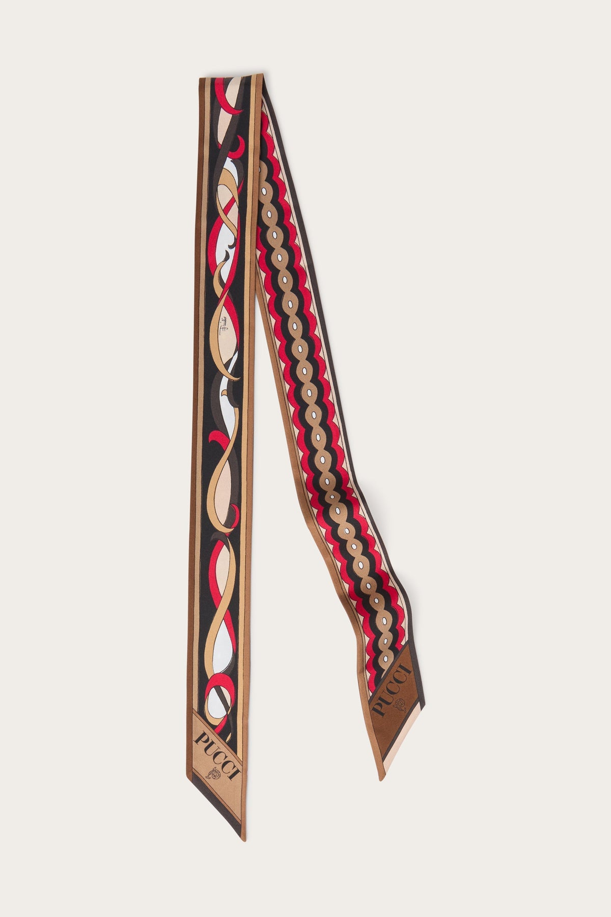 Girandole and Papiro Print Silk Twill Scarf
 WOMAN Pucci