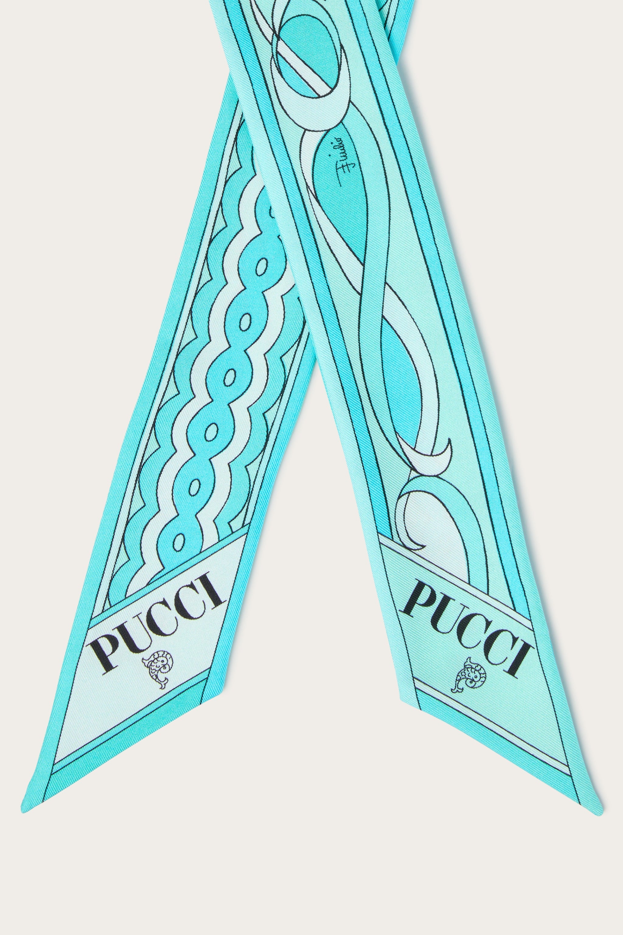 Girandole and Papiro Print Silk Twill Scarf
 WOMAN Pucci