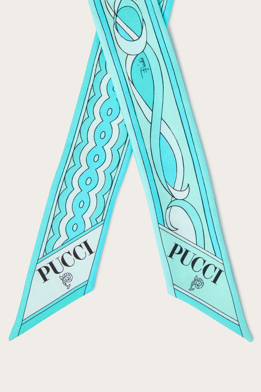 Girandole and Papiro Print Silk Twill Scarf
 WOMAN Pucci
