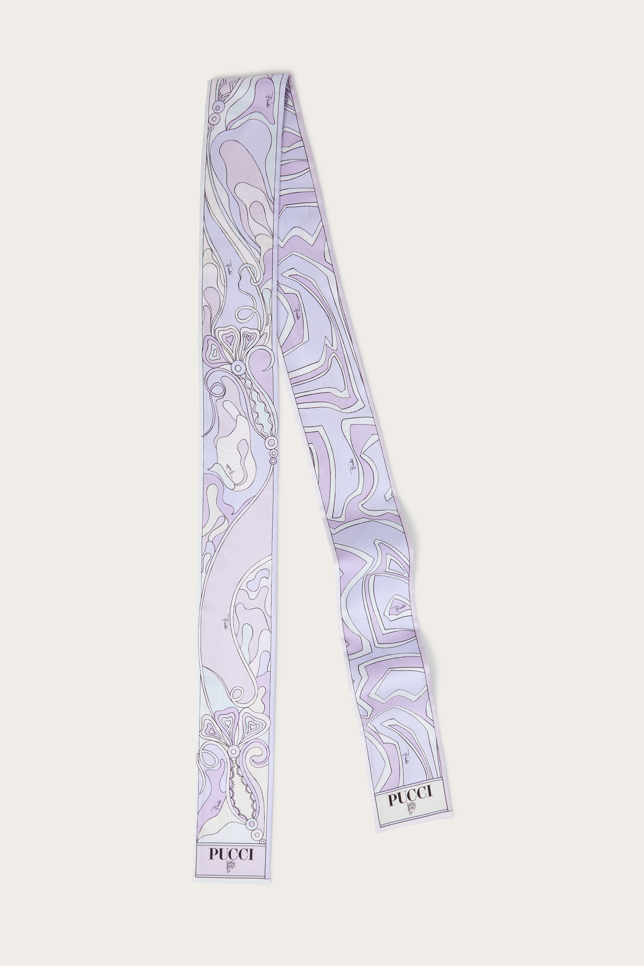 Labirinto and Orchidee Print Silk Twill Scarf
 WOMAN Pucci