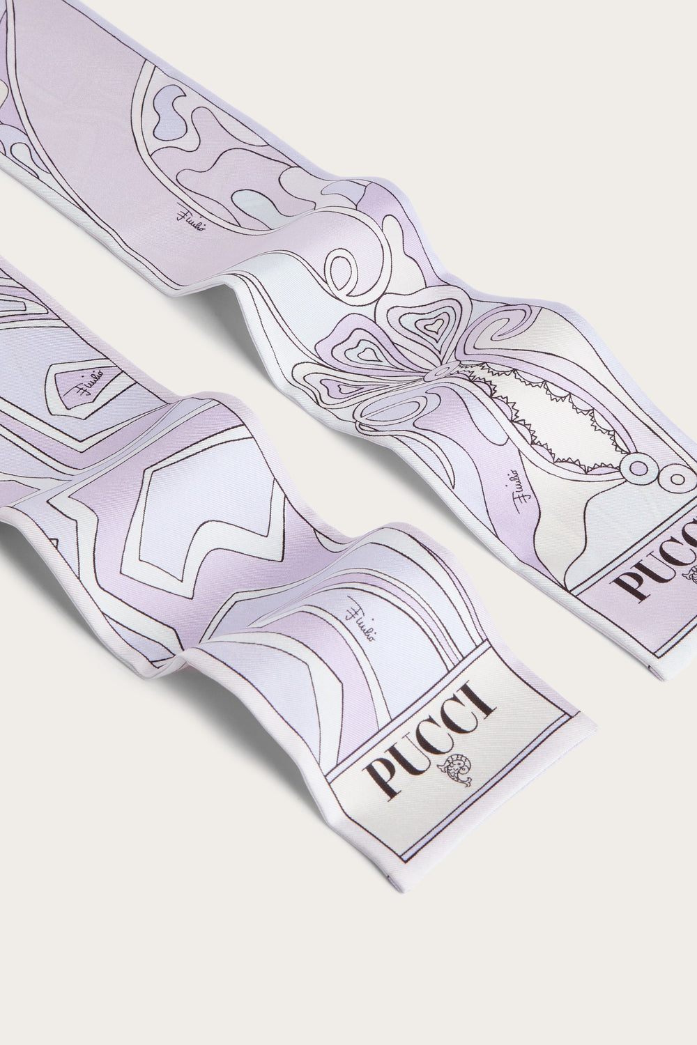 Labirinto and Orchidee Print Silk Twill Scarf
 WOMAN Pucci