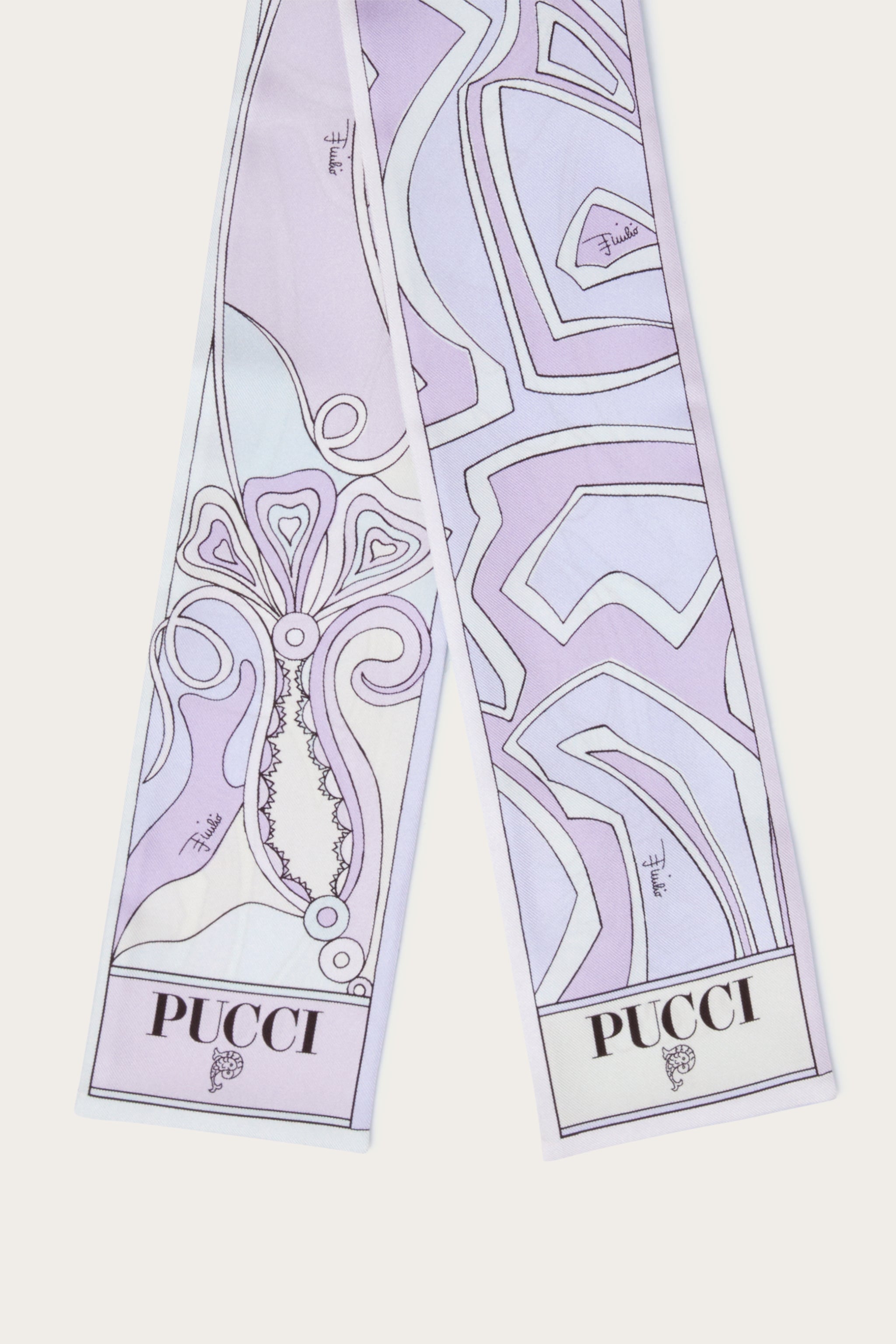 Labirinto and Orchidee Print Silk Twill Scarf
 WOMAN Pucci