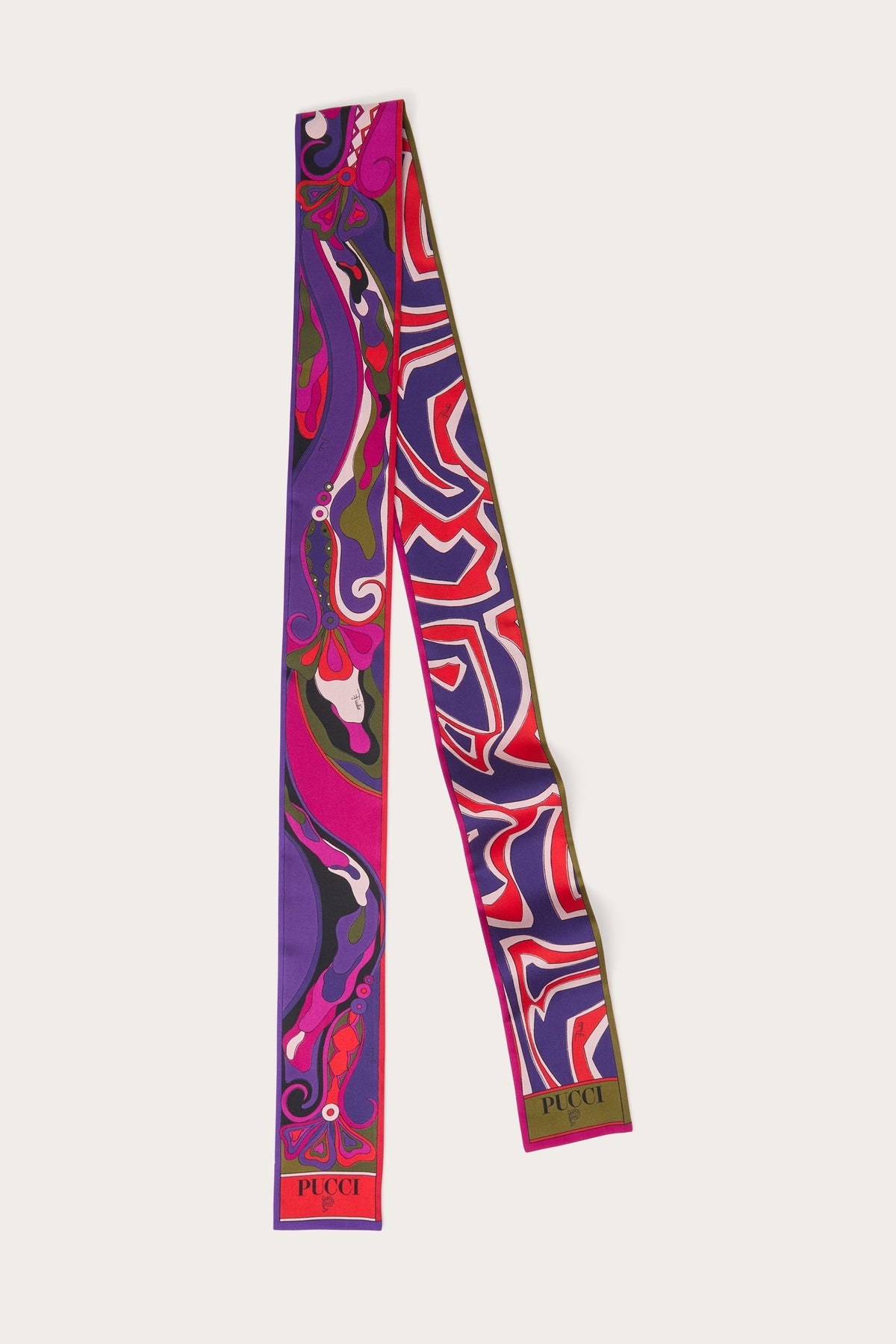 Labirinto and Orchidee Print Silk Twill Scarf
 WOMAN Pucci