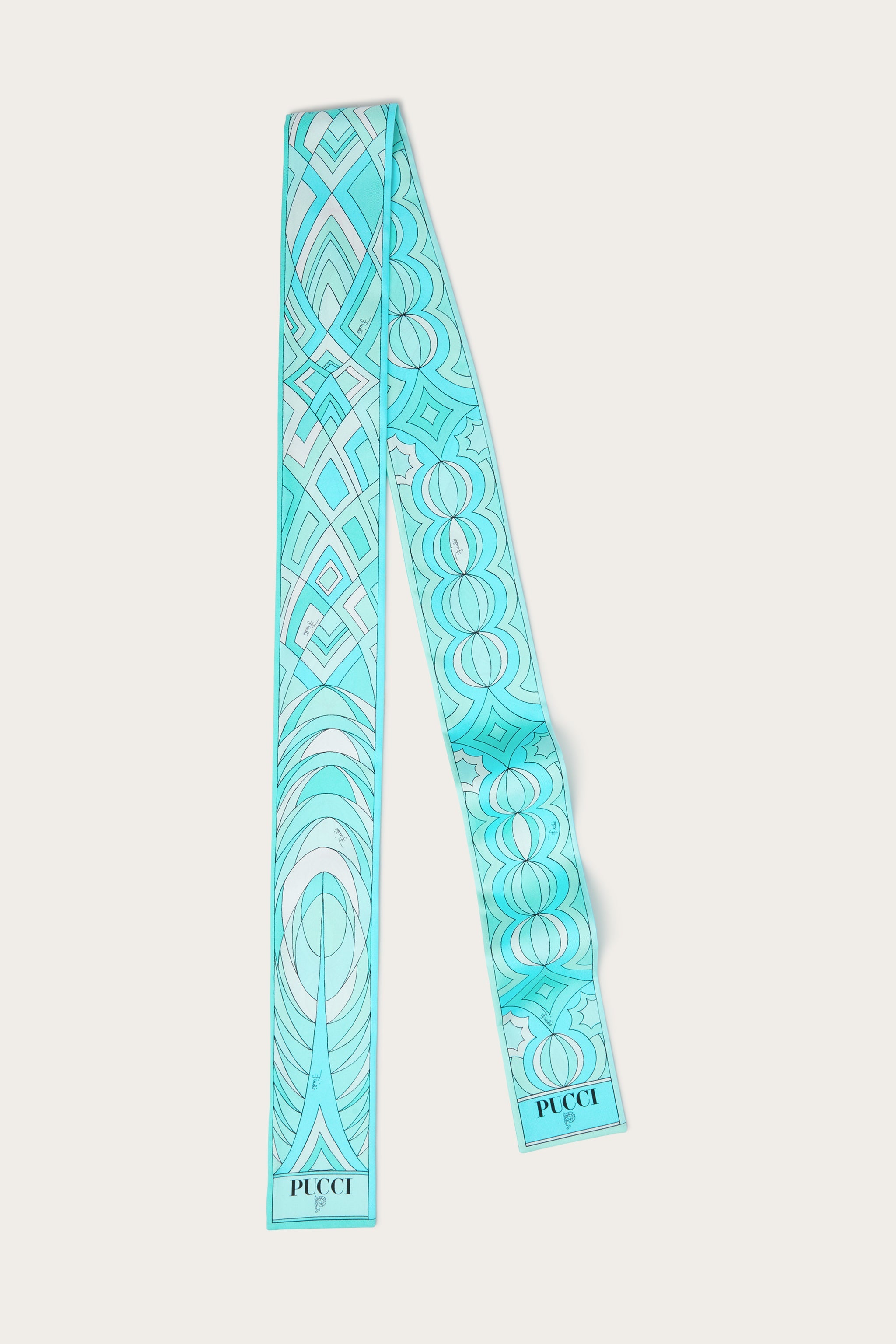 Volute and Collane Print Silk Twill Scarf
 WOMAN Pucci