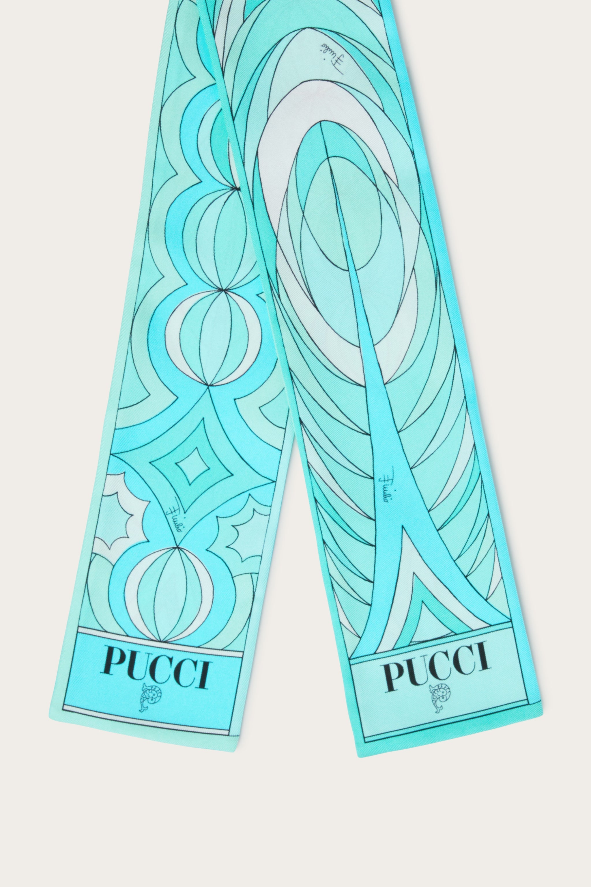 Volute and Collane Print Silk Twill Scarf
 WOMAN Pucci