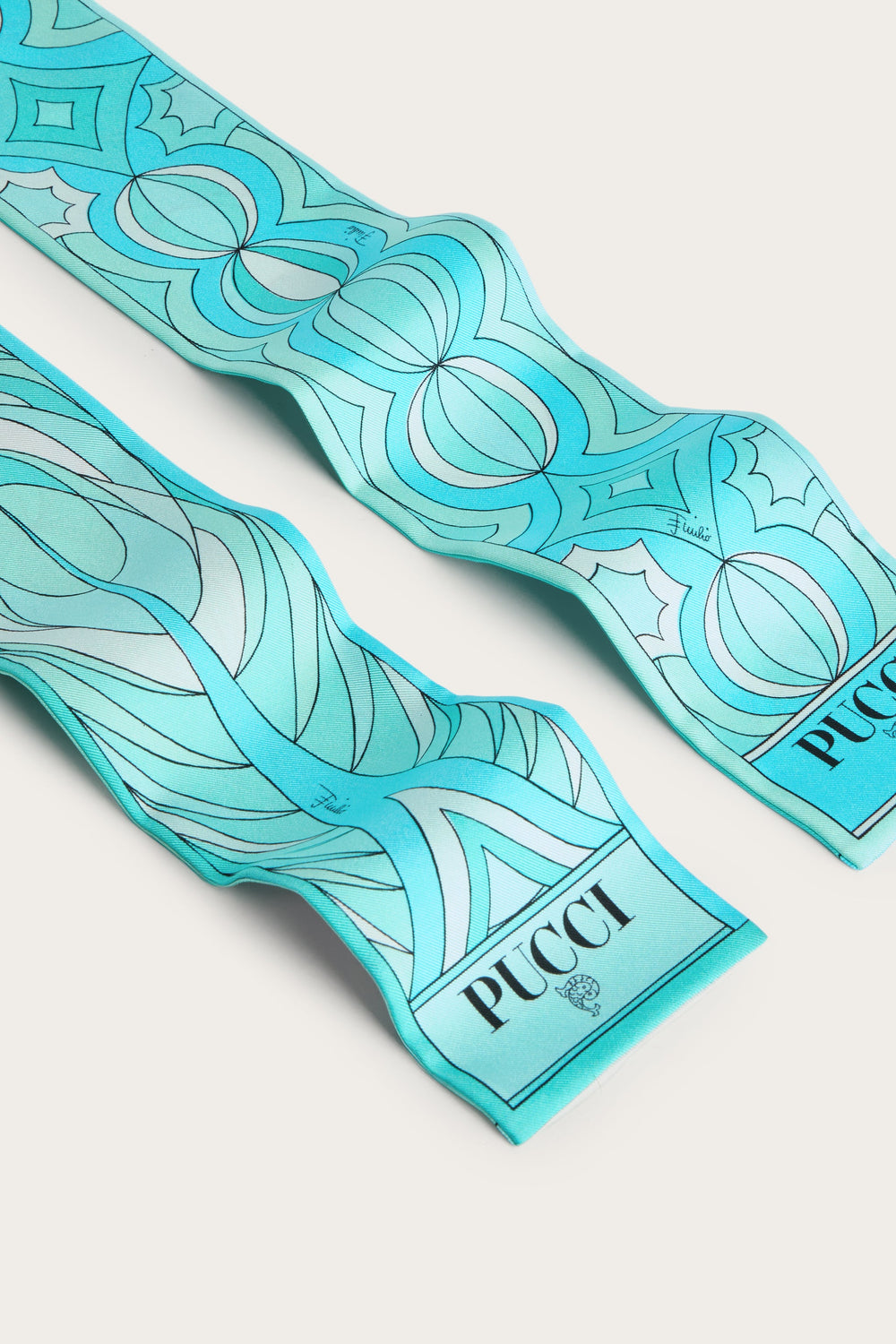 Volute and Collane Print Silk Twill Scarf
 WOMAN Pucci