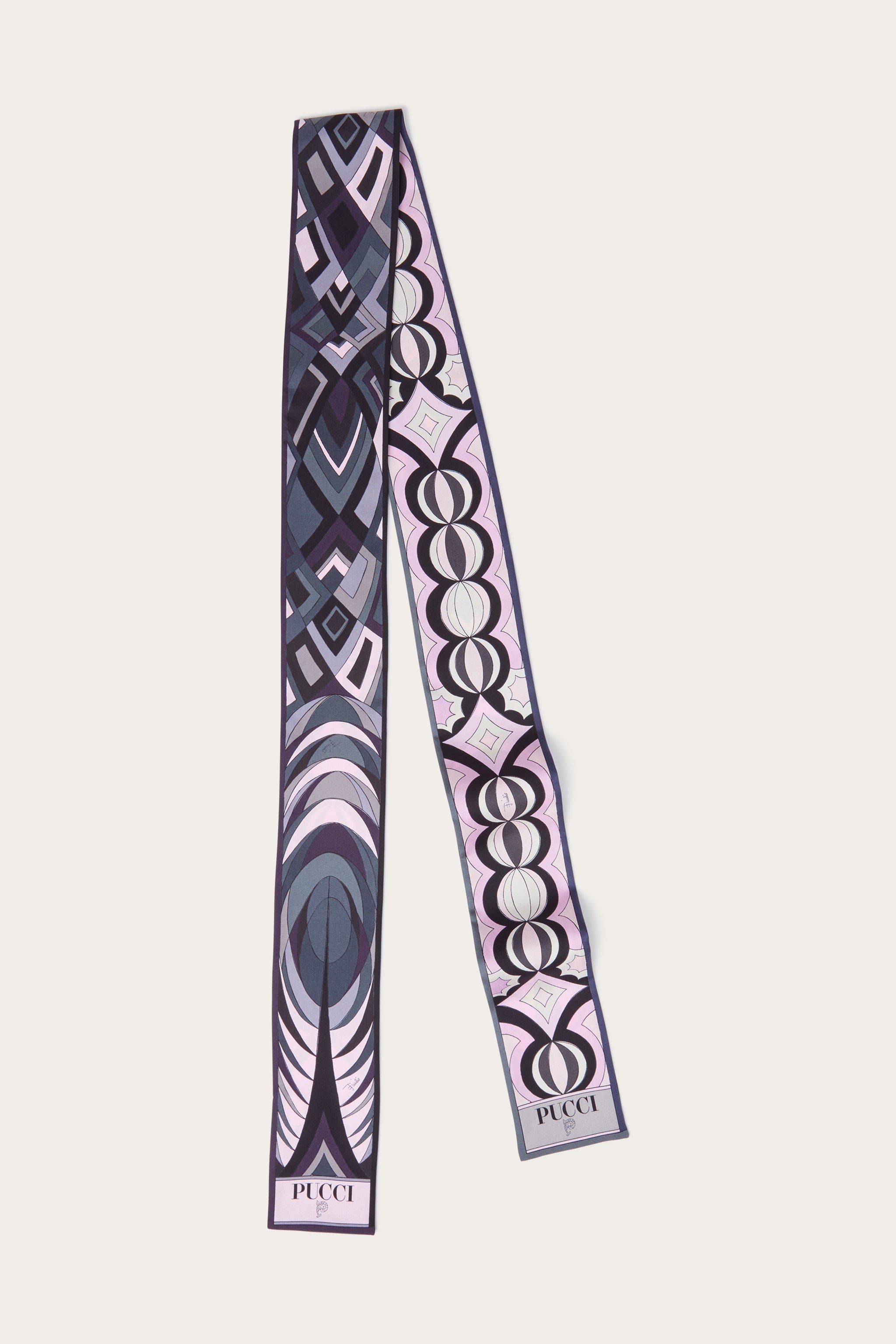 Volute and Collane Print Silk Twill Scarf
 WOMAN Pucci