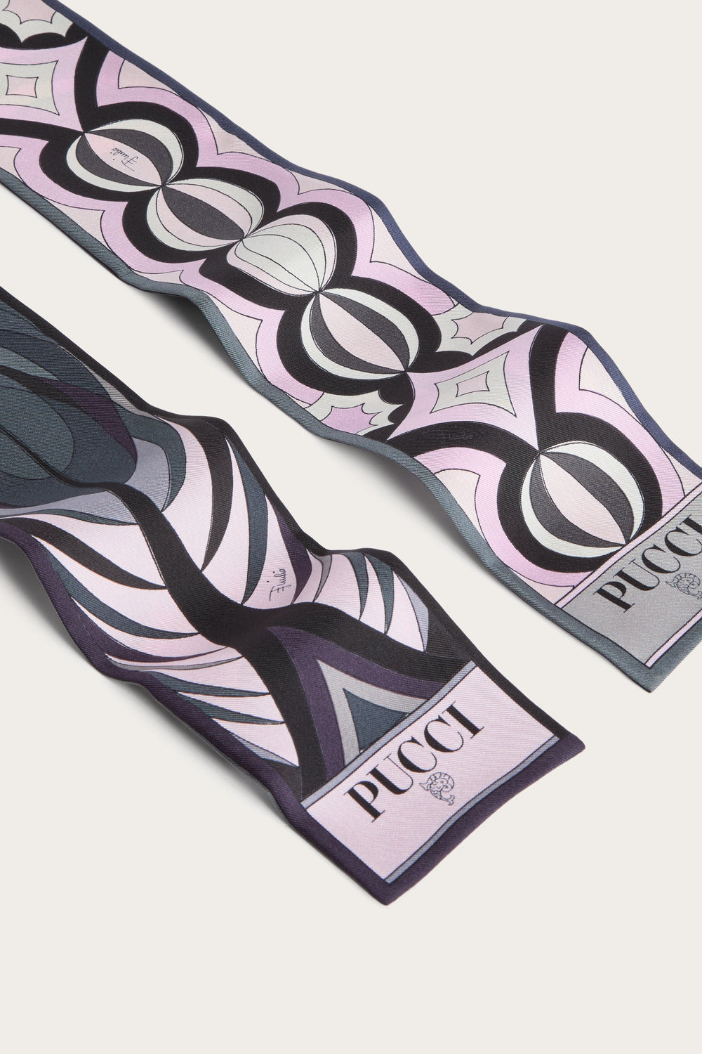 Volute and Collane Print Silk Twill Scarf
 WOMAN Pucci