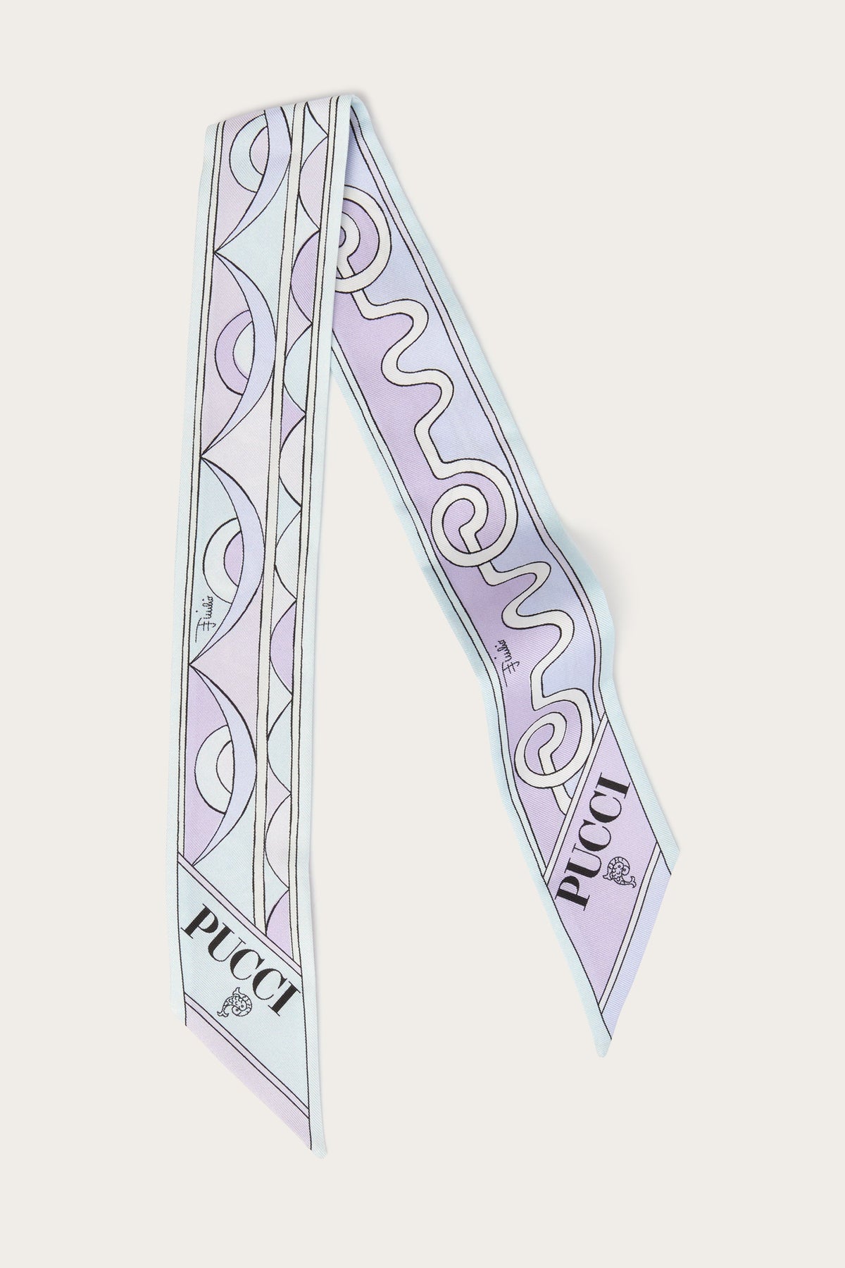 Astro and Rombi Print Silk Twill Scarf
 WOMAN Pucci