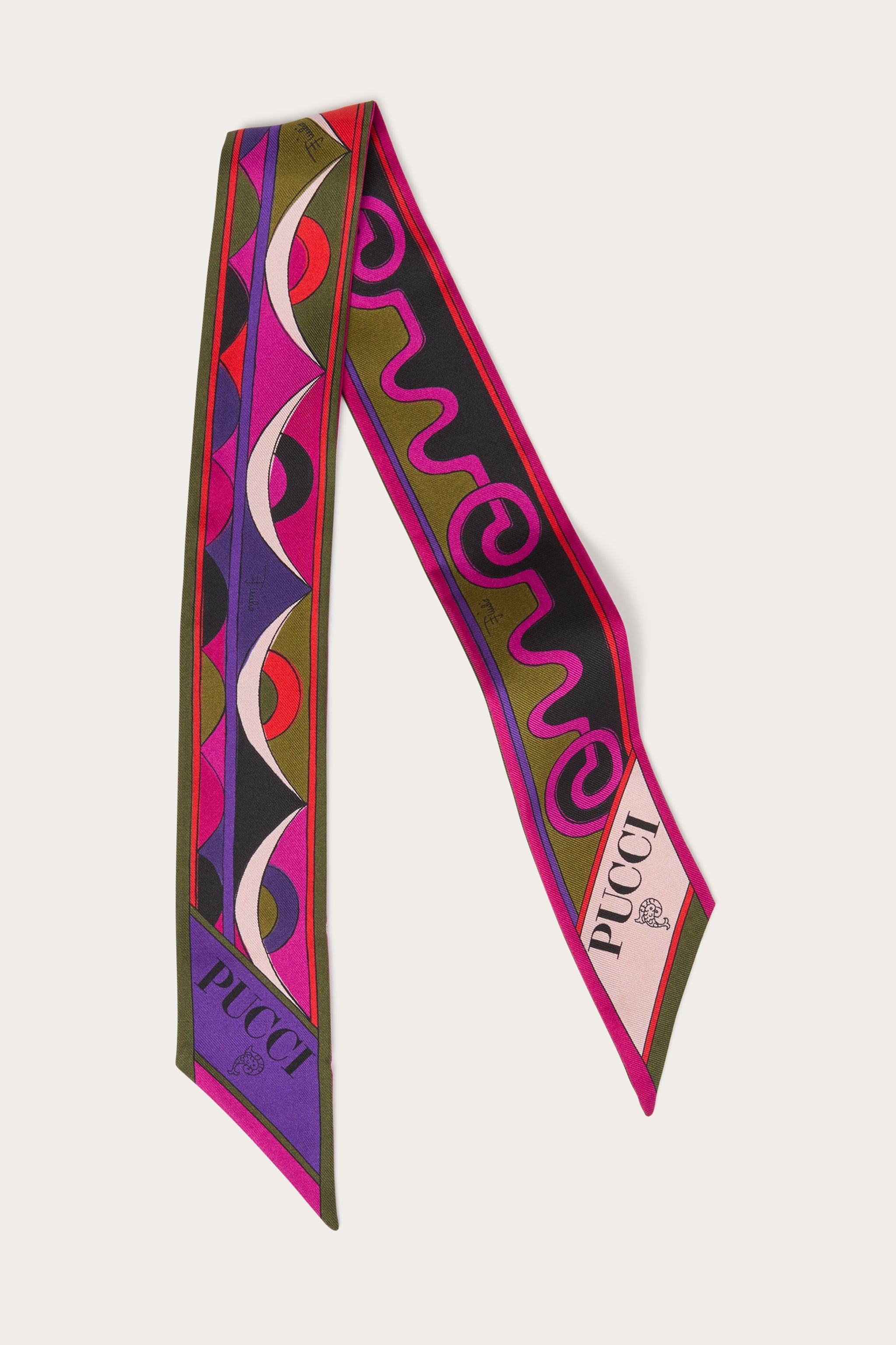 Astro and Rombi Print Silk Twill Scarf
 WOMAN Pucci