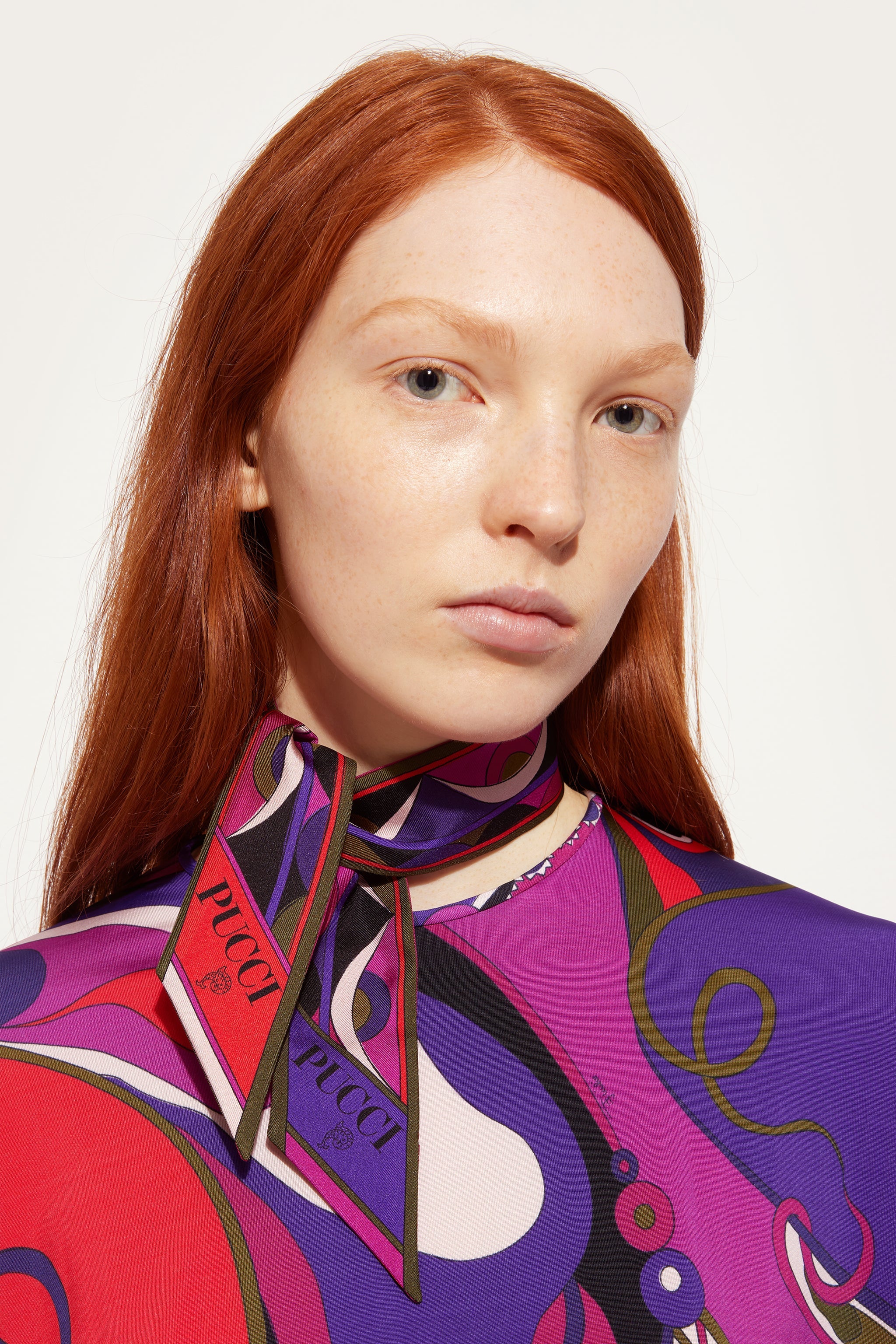 Astro and Rombi Print Silk Twill Scarf
 WOMAN Pucci