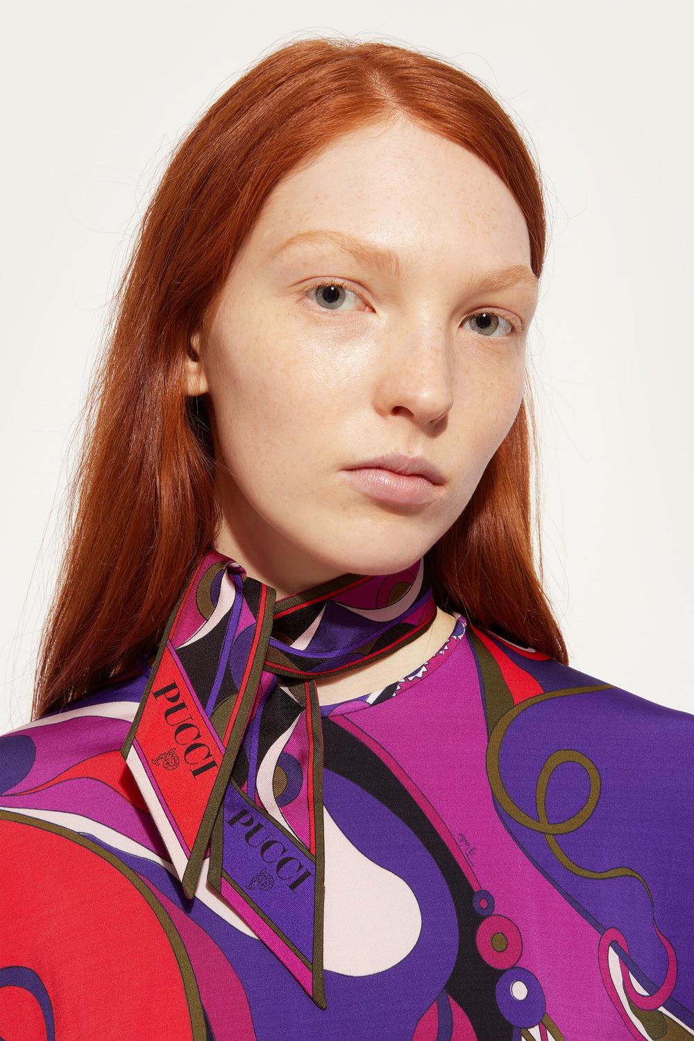 Astro and Rombi Print Silk Twill Scarf
 WOMAN Pucci