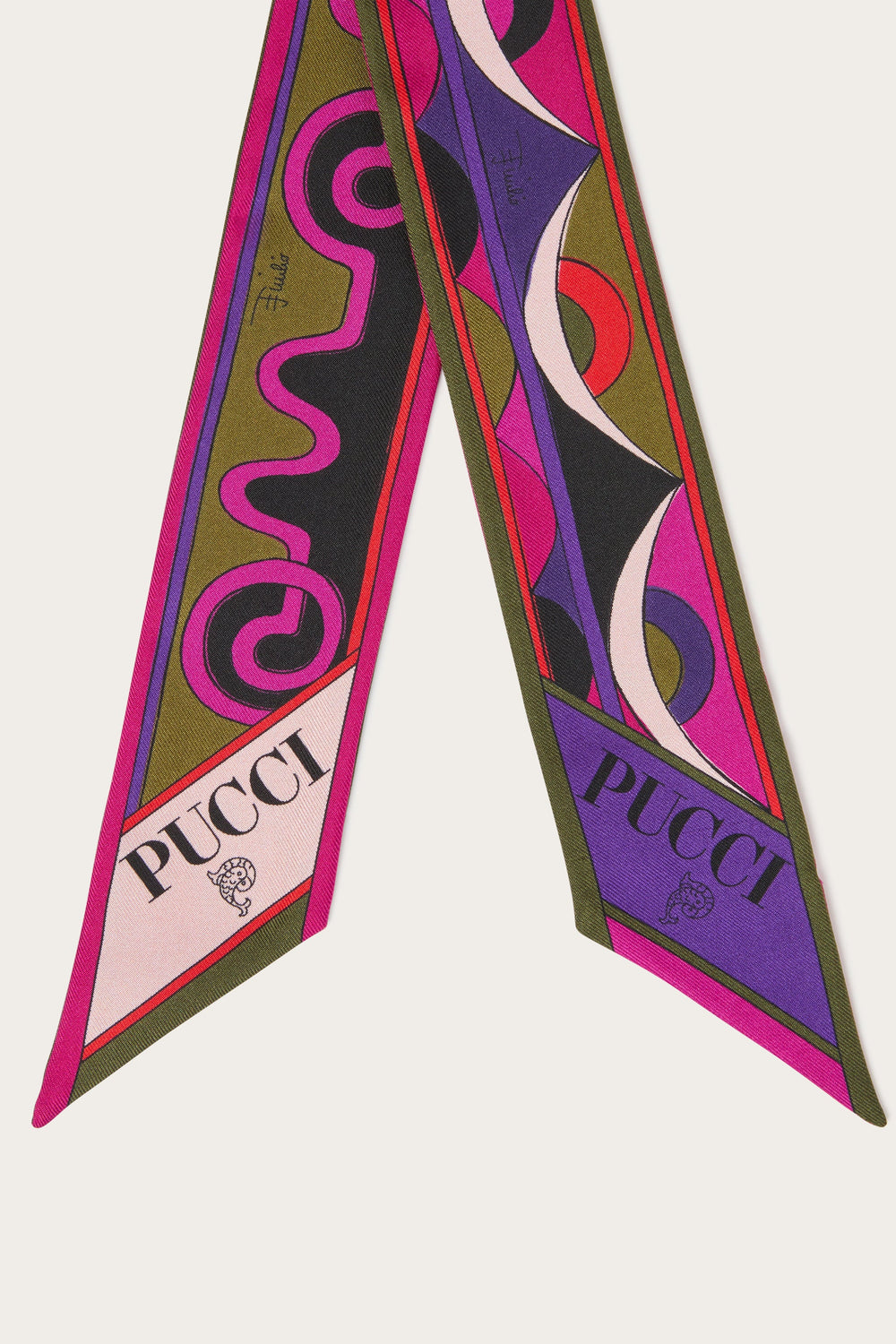 Astro and Rombi Print Silk Twill Scarf
 WOMAN Pucci