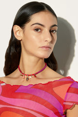 Marmo Print Choker With Pendants
 WOMAN Pucci