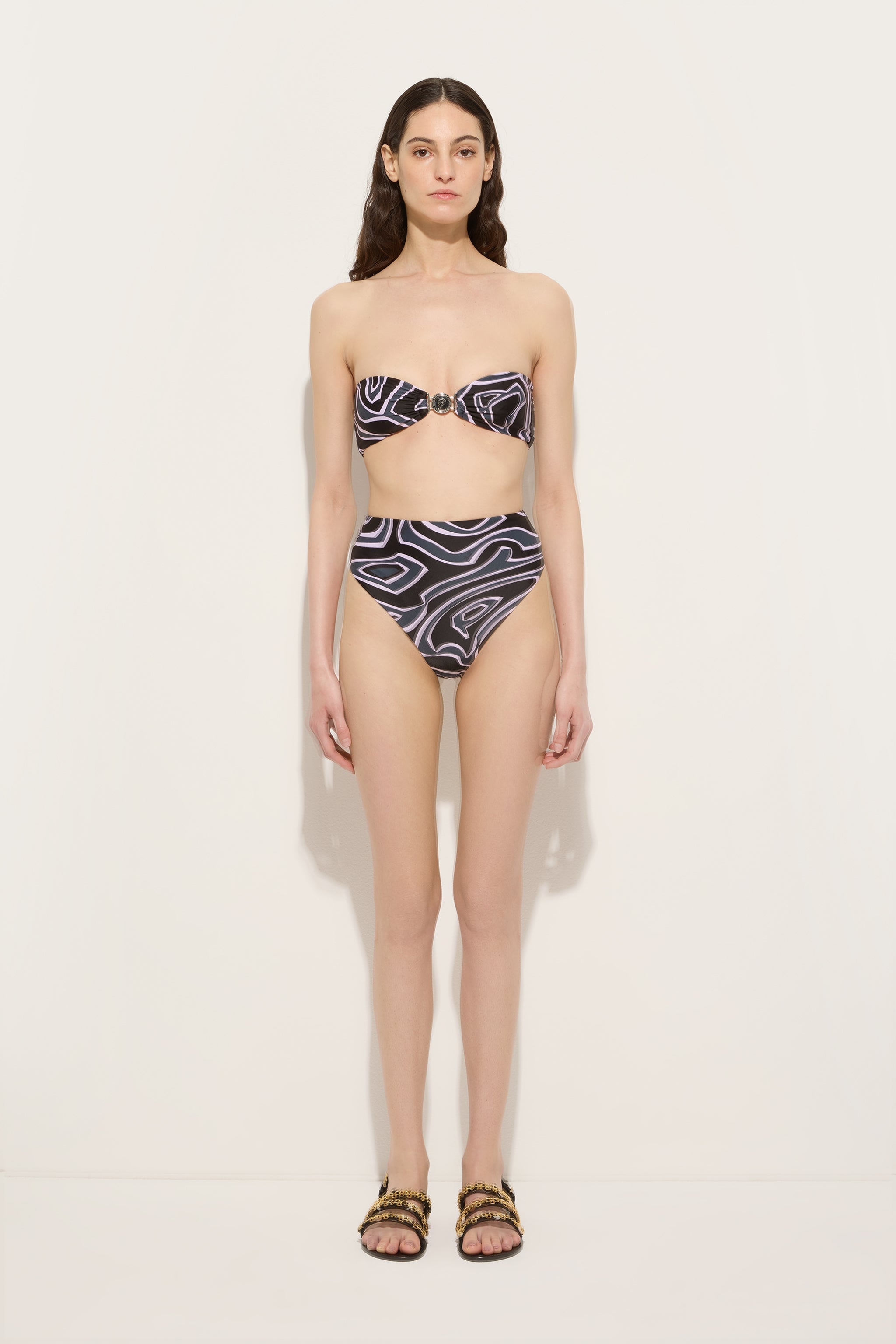 Labirinto Print Bandeau Bikini Top
 WOMAN Pucci