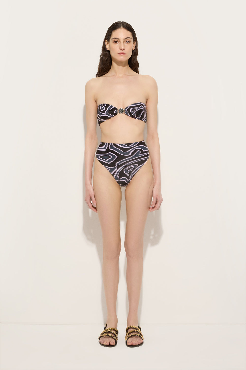 Labirinto Print Bandeau Bikini Top
 WOMAN Pucci