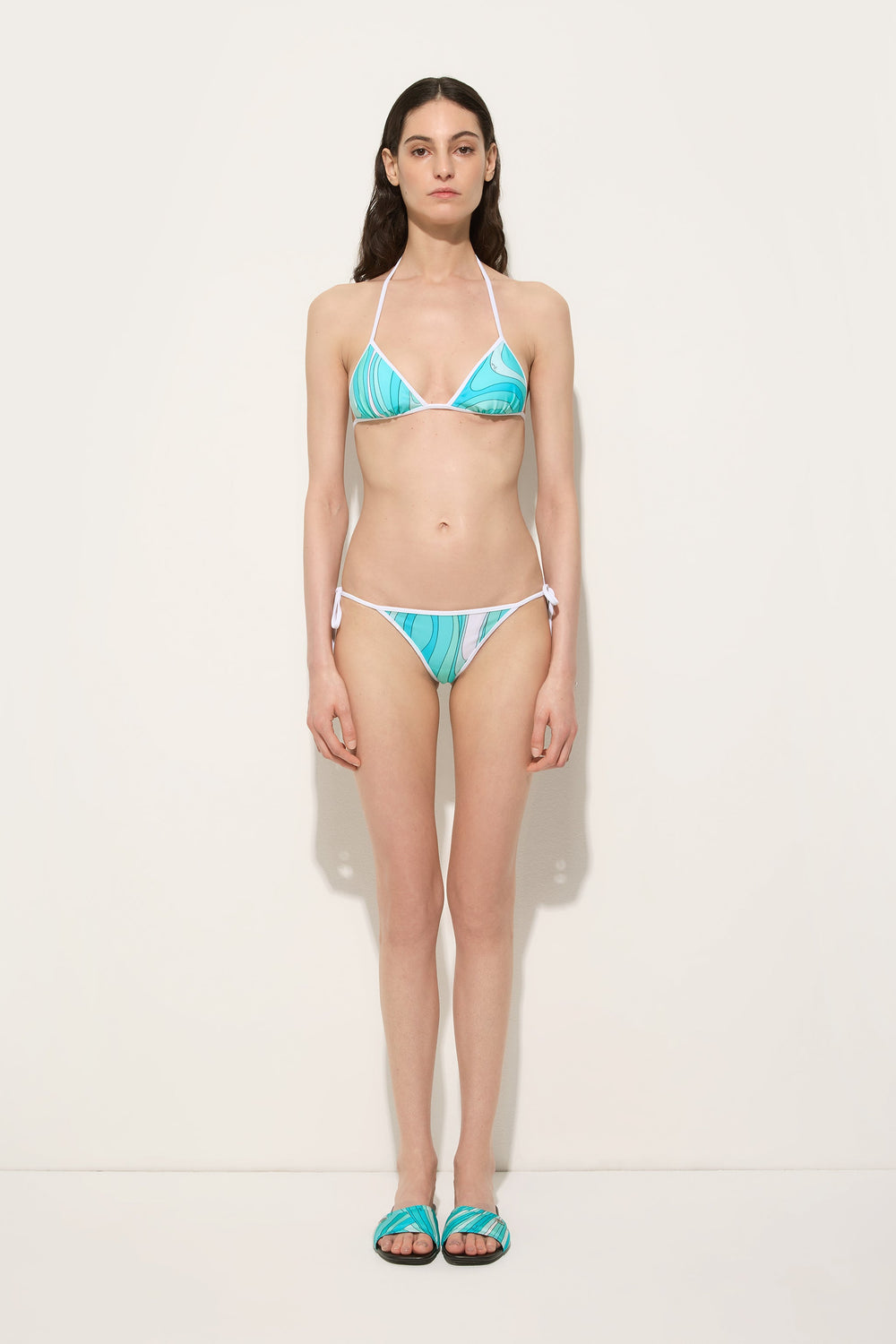 Marmo Print Triangle Bikini Top
 WOMAN Pucci