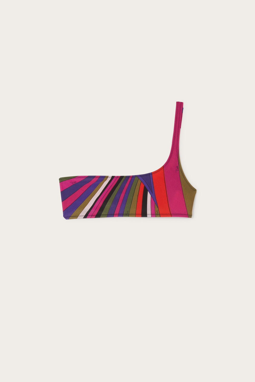 Iride Print One shoulder Bikini Top
 WOMAN Pucci