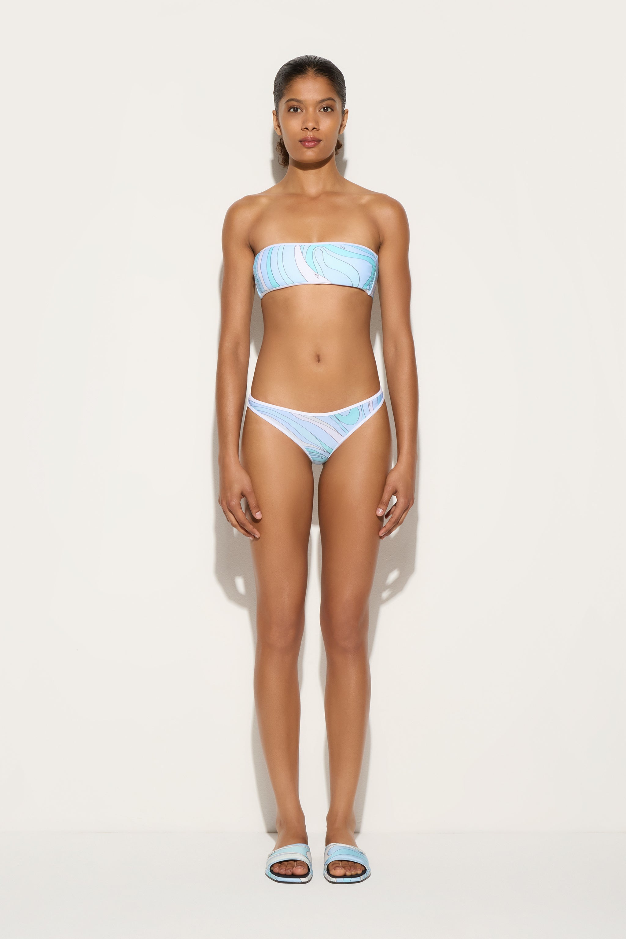 Marmo Print Bandeau Bikini Top
 WOMAN Pucci