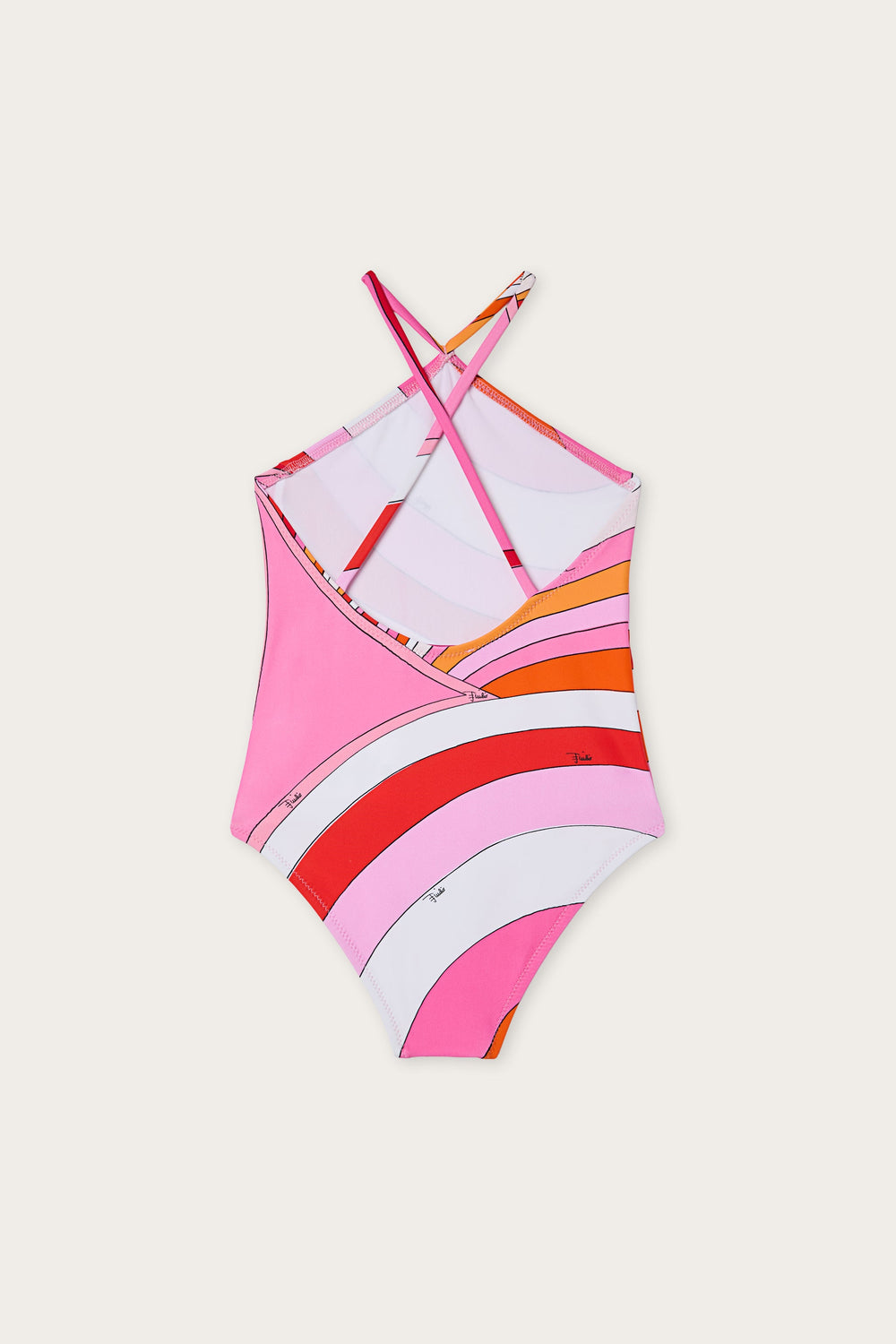 Iride Print Cross-Over One-Piece Swimsuit
  Pucci