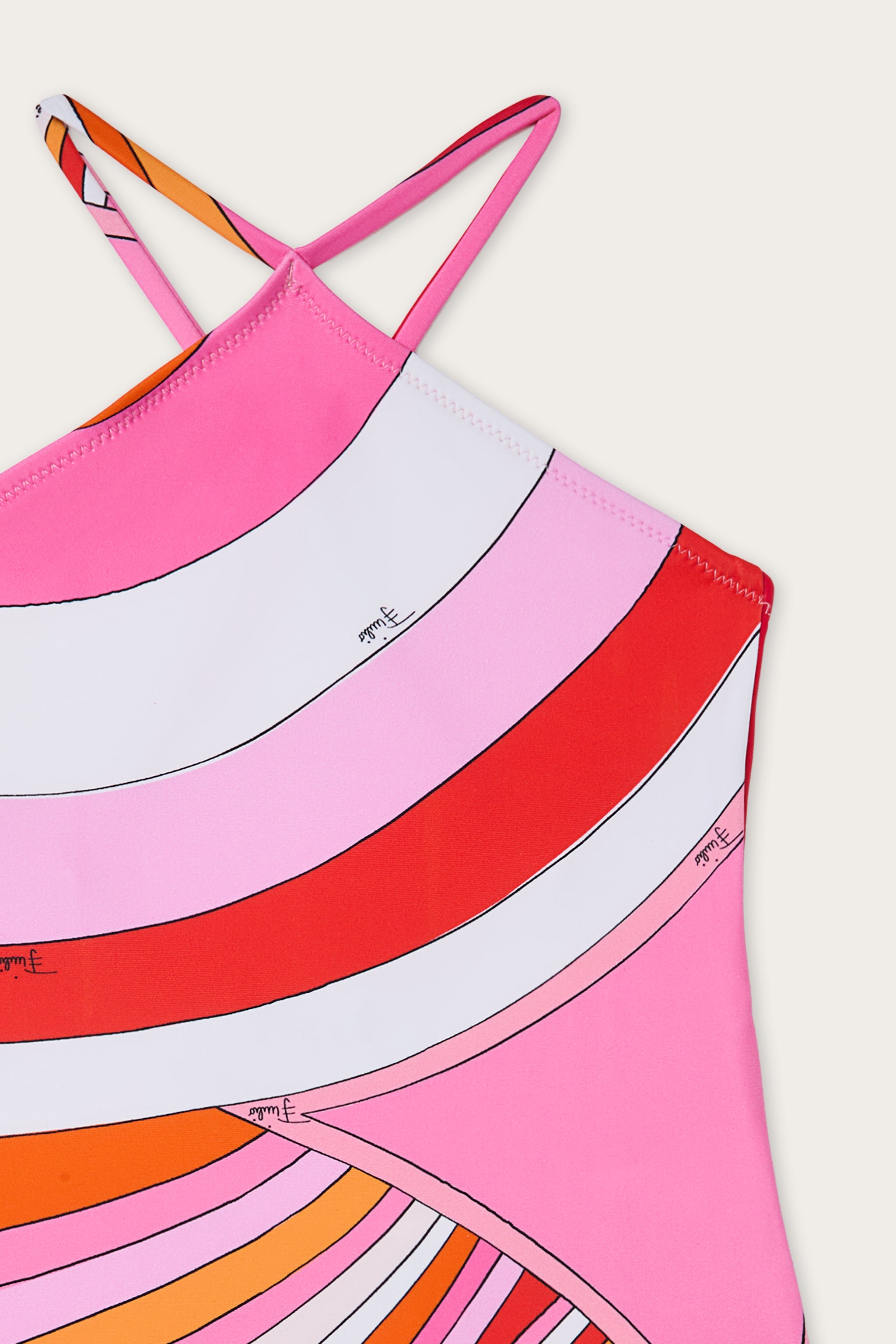 Iride Print Cross-Over One-Piece Swimsuit
  Pucci