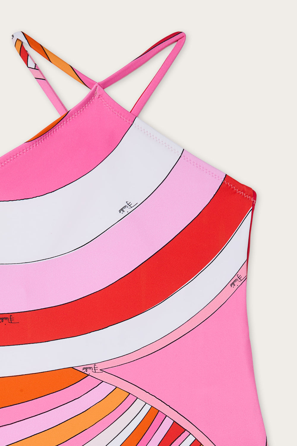 Iride Print Cross-Over One-Piece Swimsuit
  Pucci
