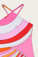 Iride Print Cross-Over One-Piece Swimsuit
  Pucci