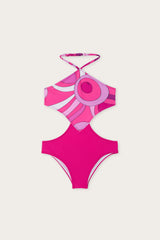 Marmo Print Cut-Out One-Piece Swimsuit
  Pucci