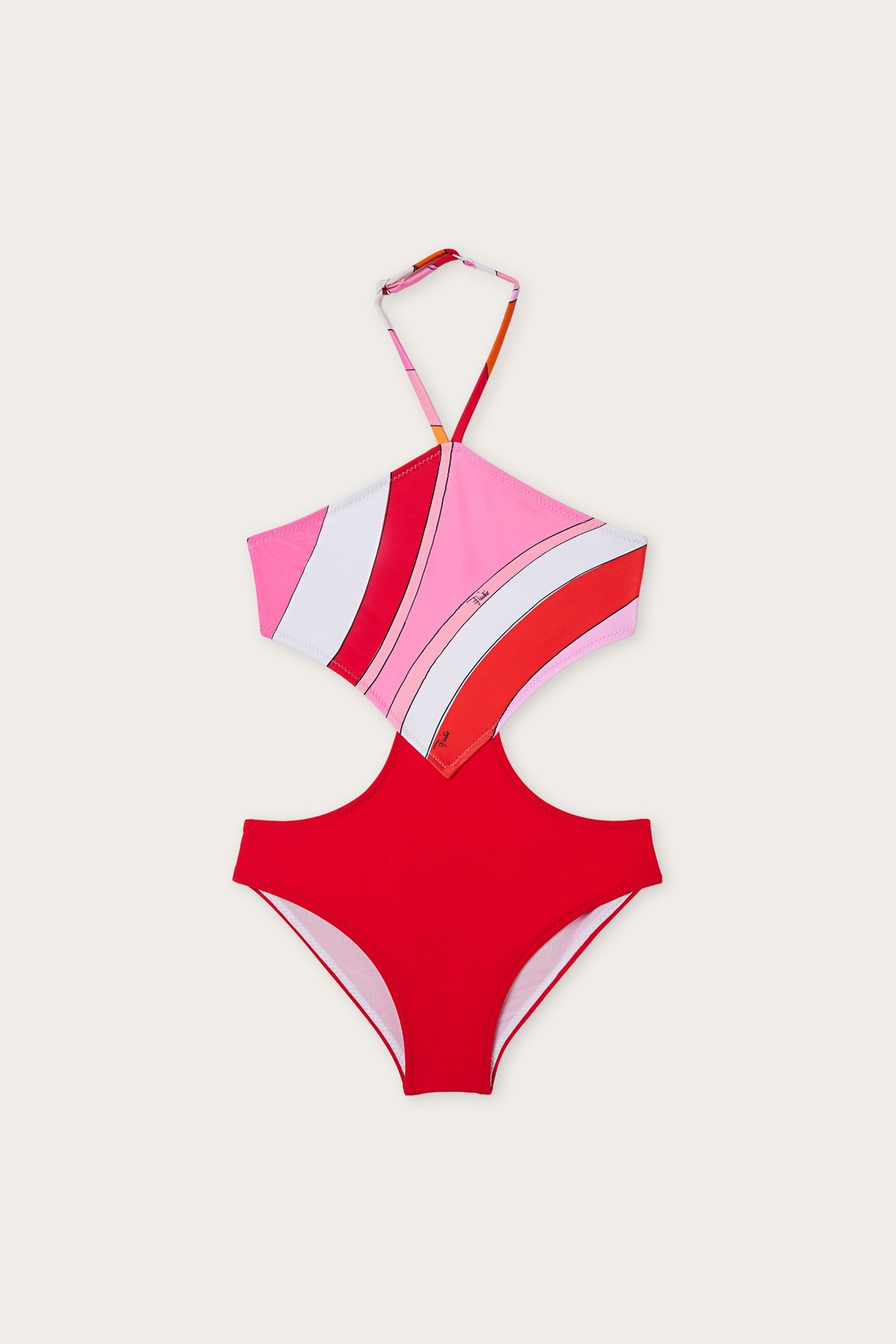 Iride Print Cut-Out One-Piece Swimsuit
  Pucci