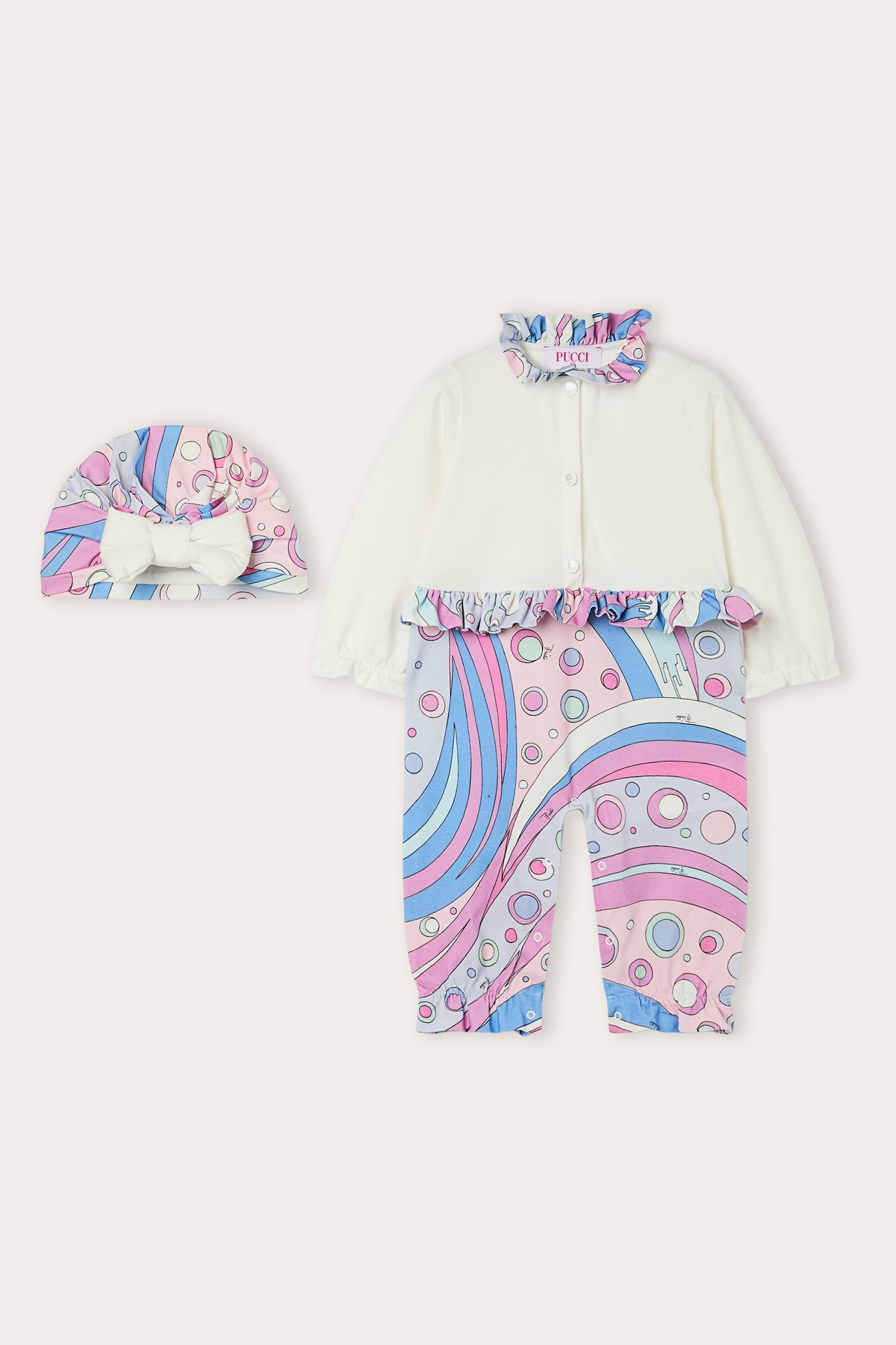 Maternity Set with Romper and Cap
  Pucci
