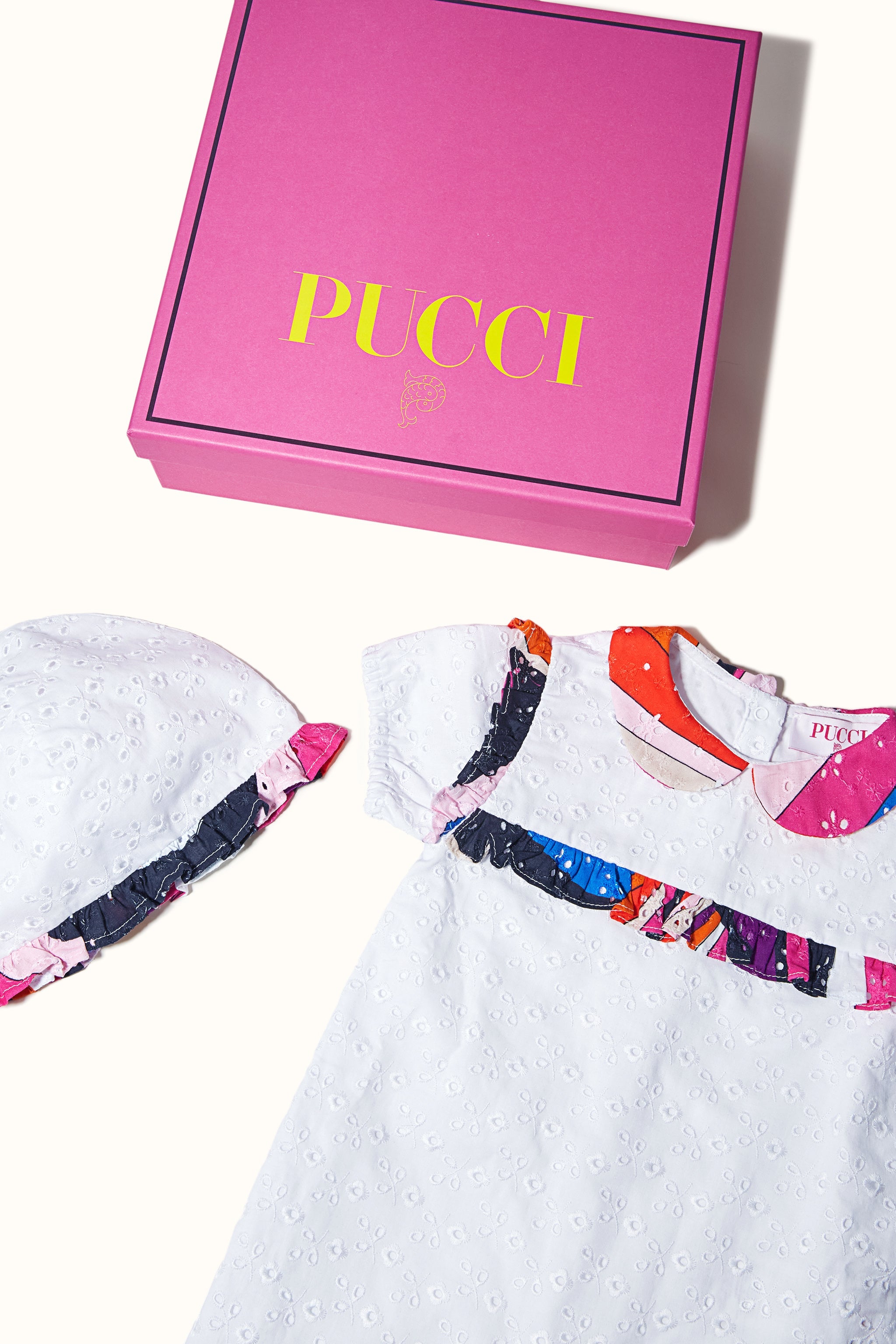 Iride-Print Broderie Anglaise Romper Set
  Pucci