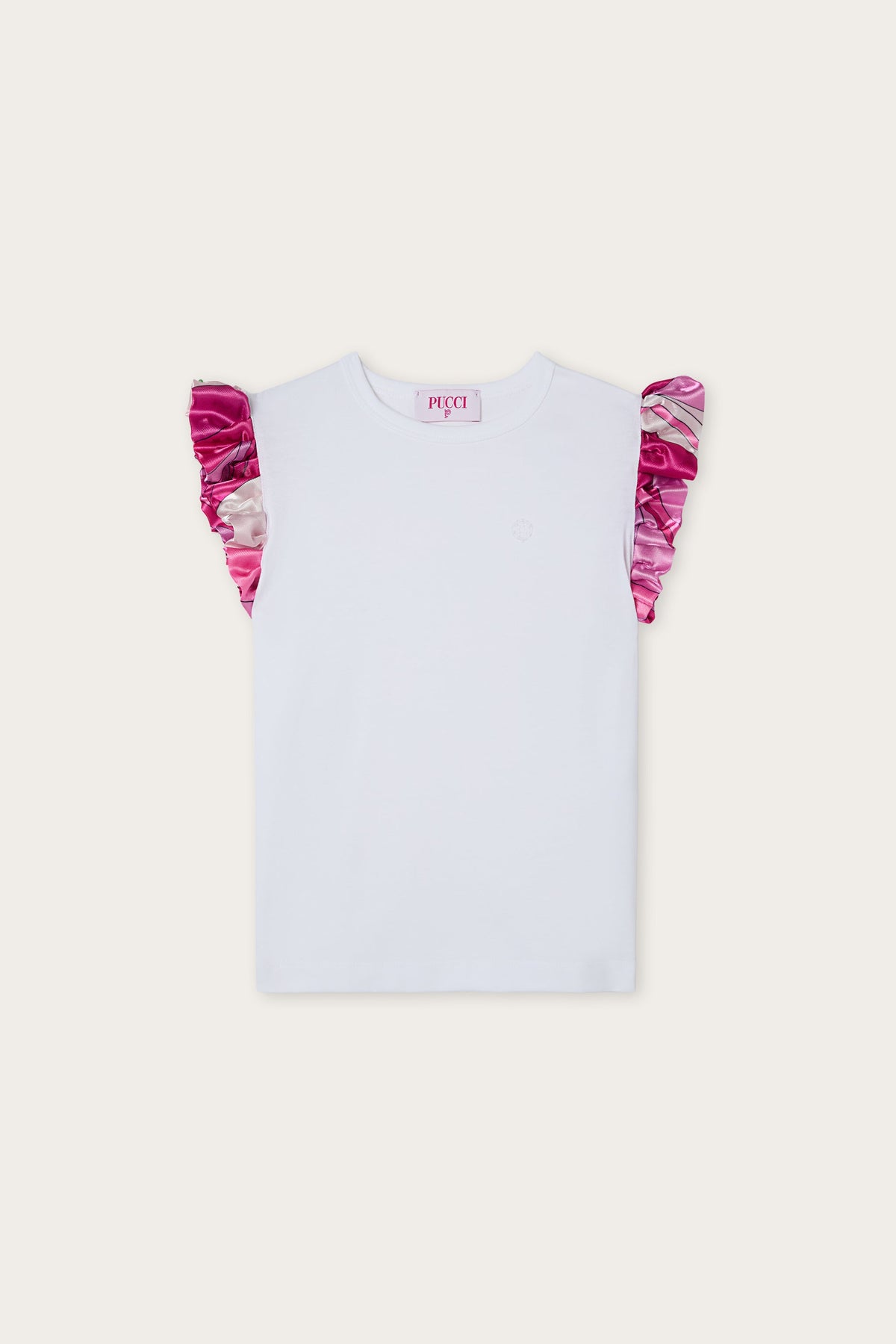 T-shirt with Satin Sleeves
  Pucci