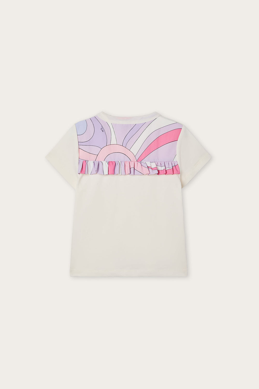 Embroidered T-shirt with Logo and Ruffle
  Pucci