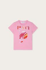 T-shirt with Embroidered Logo and Fish
  Pucci