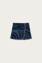 Denim Skirt with Marmo Print
  Pucci