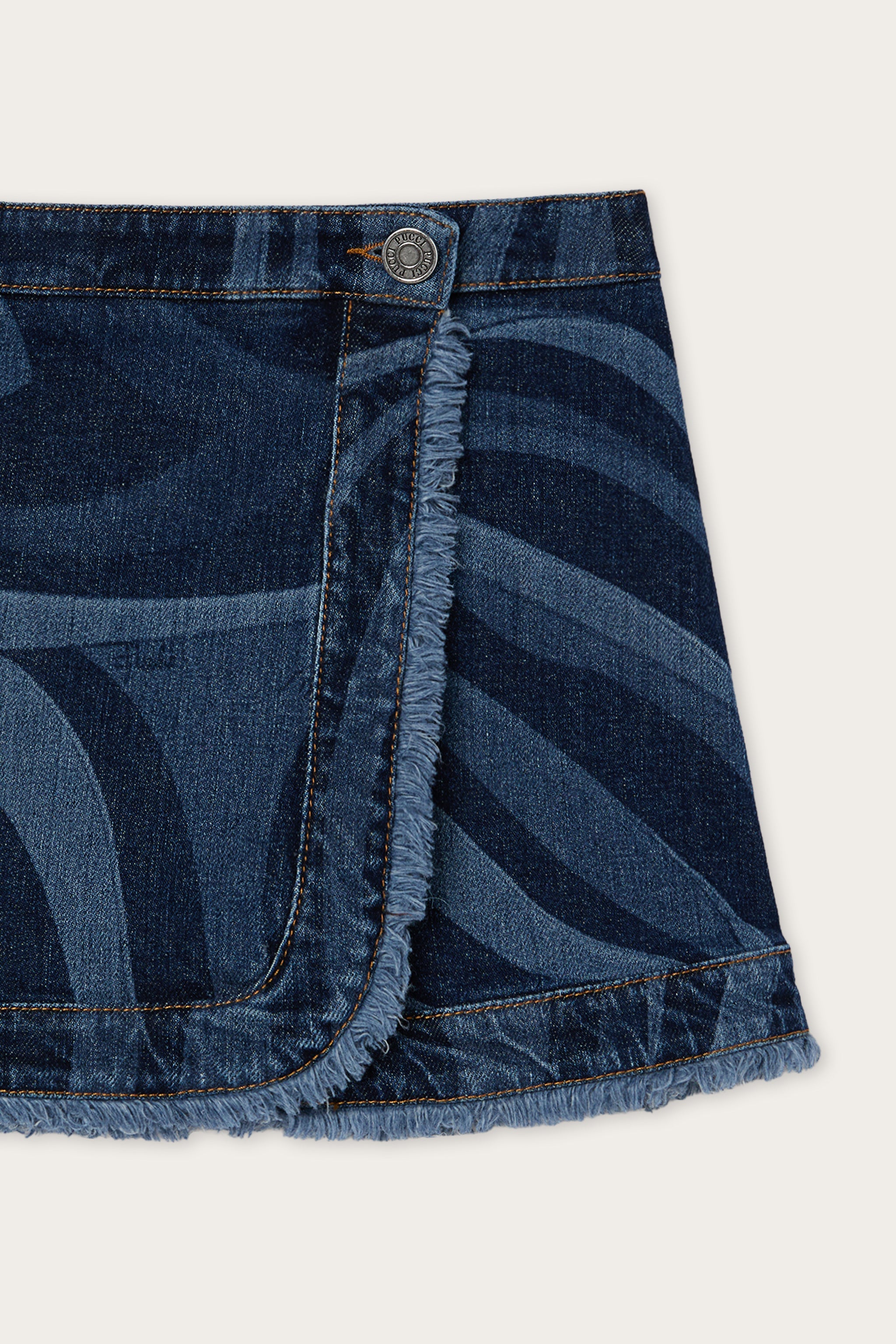 Denim Skirt with Marmo Print
  Pucci