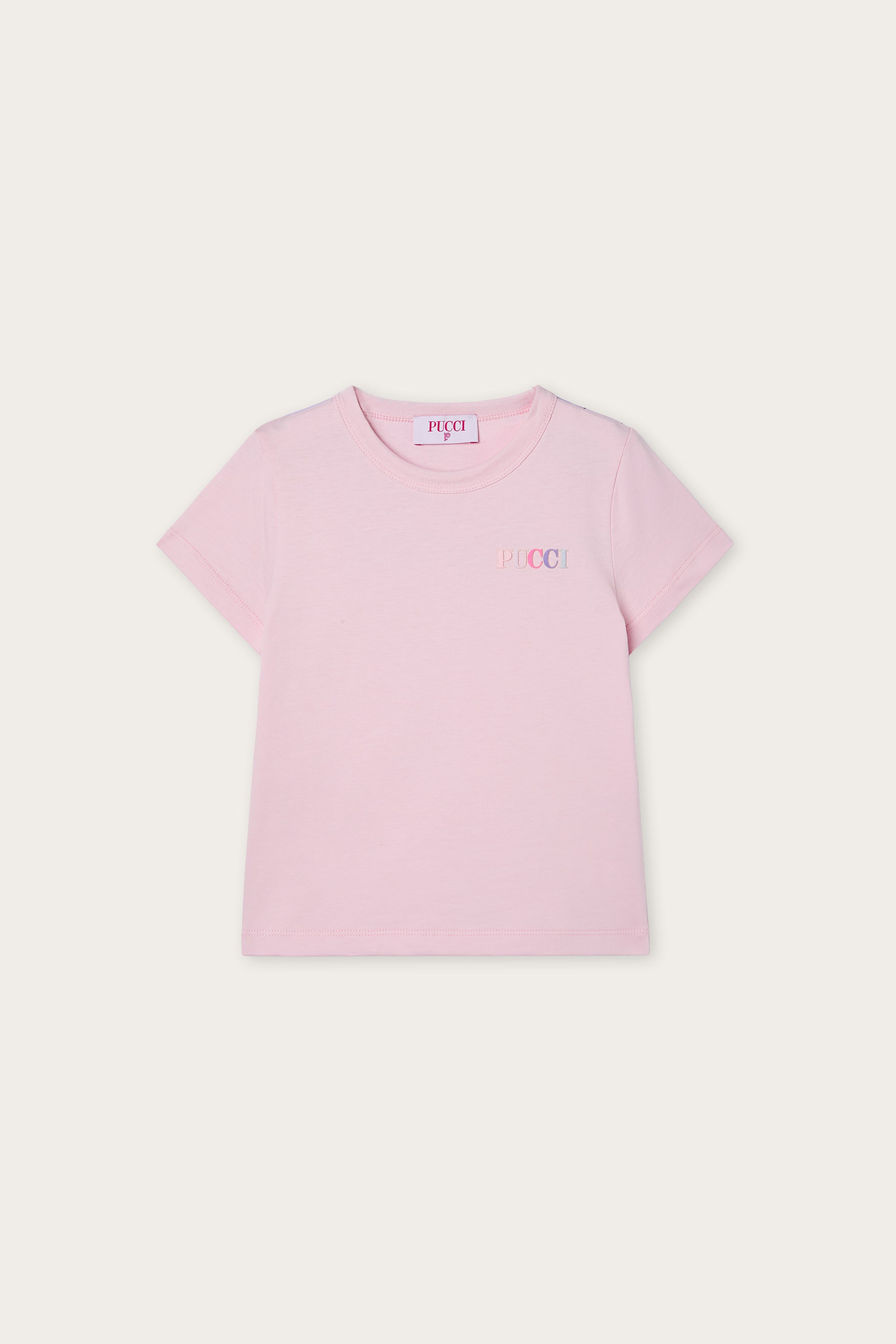 Embroidered T-shirt with Logo and Ruffle
  Pucci