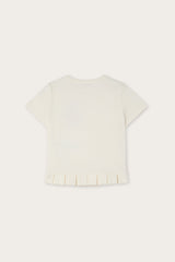 Embroidered T-shirt with Pleated Hem
  Pucci