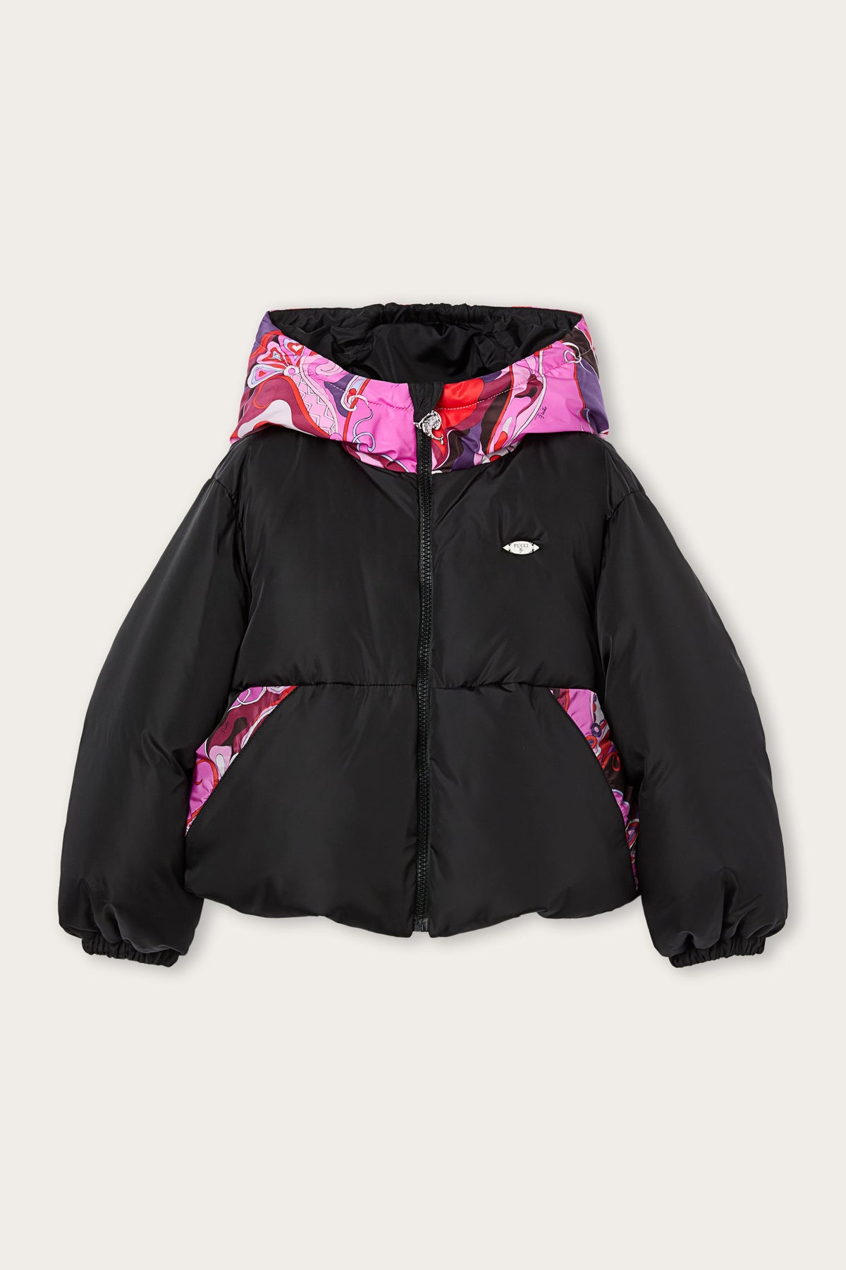 Down Jacket with Printed Details
  Pucci