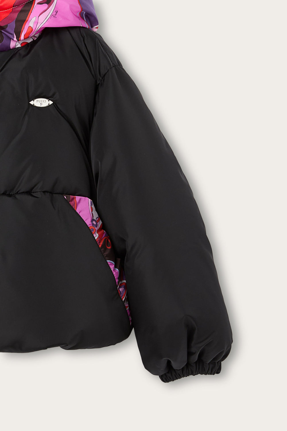 Down Jacket with Printed Details
  Pucci