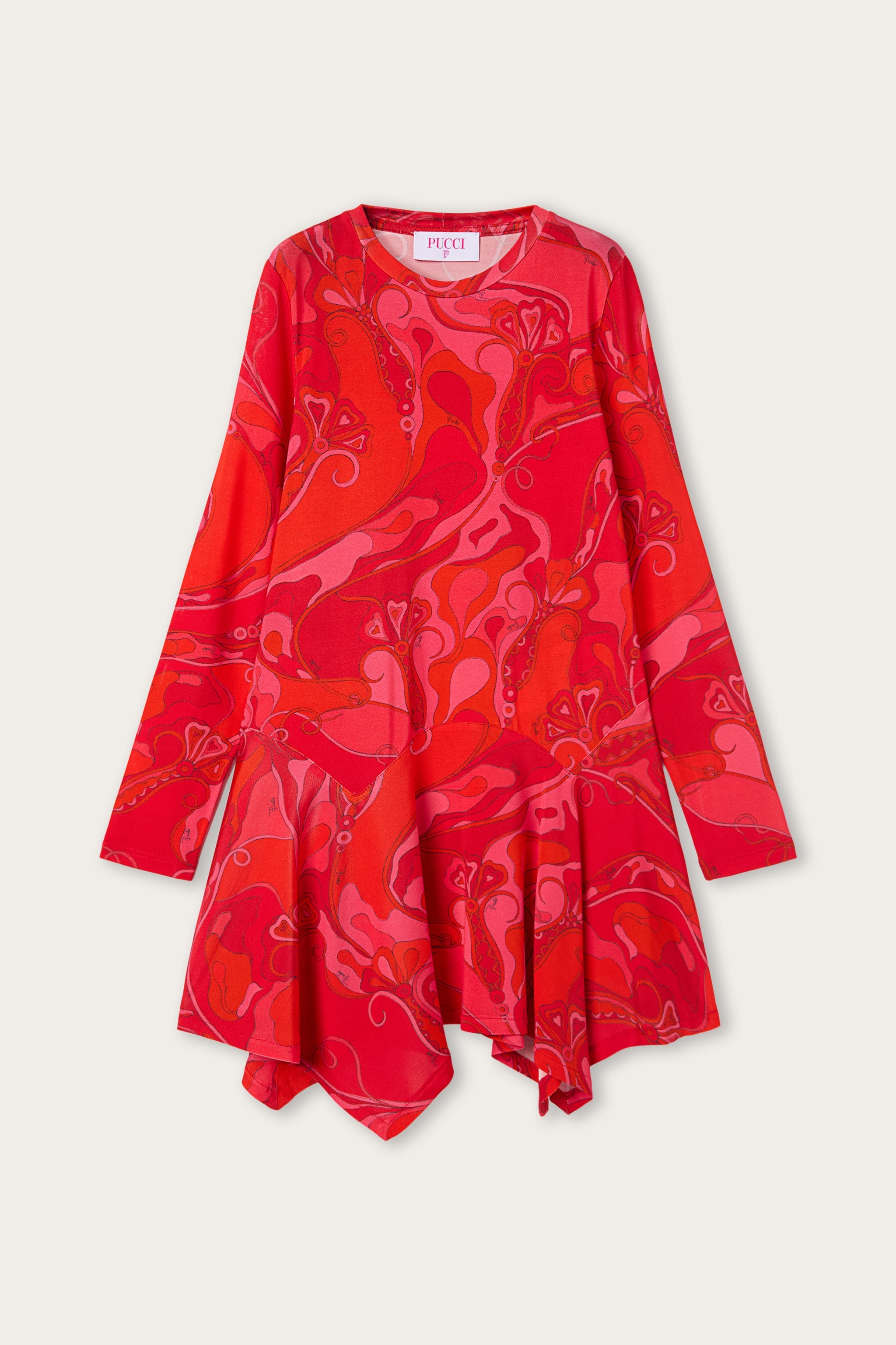 Asymmetrical Hem Dress with Orchidee Print
  Pucci