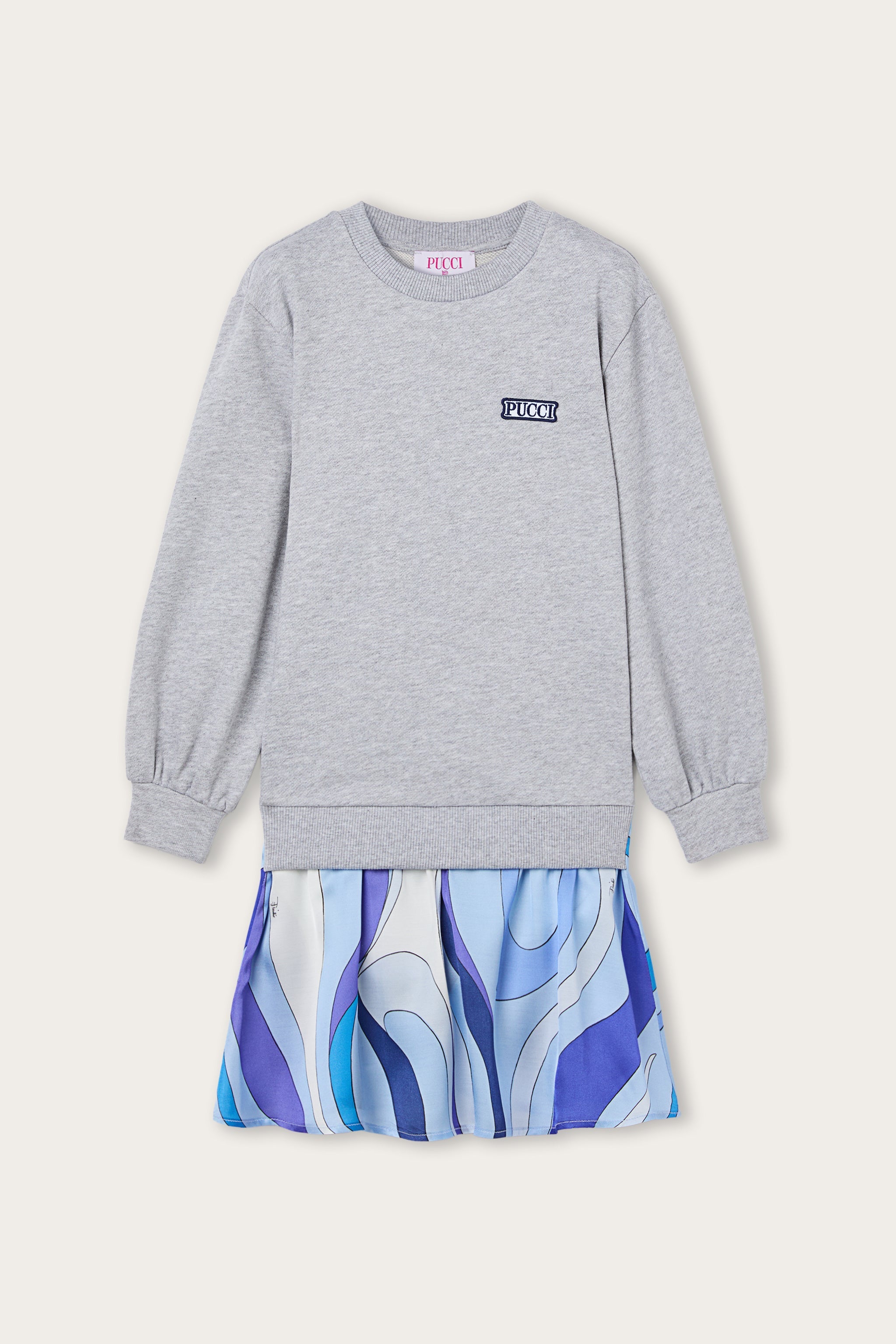 Sweatshirt Dress with Printed Skirt
  Pucci