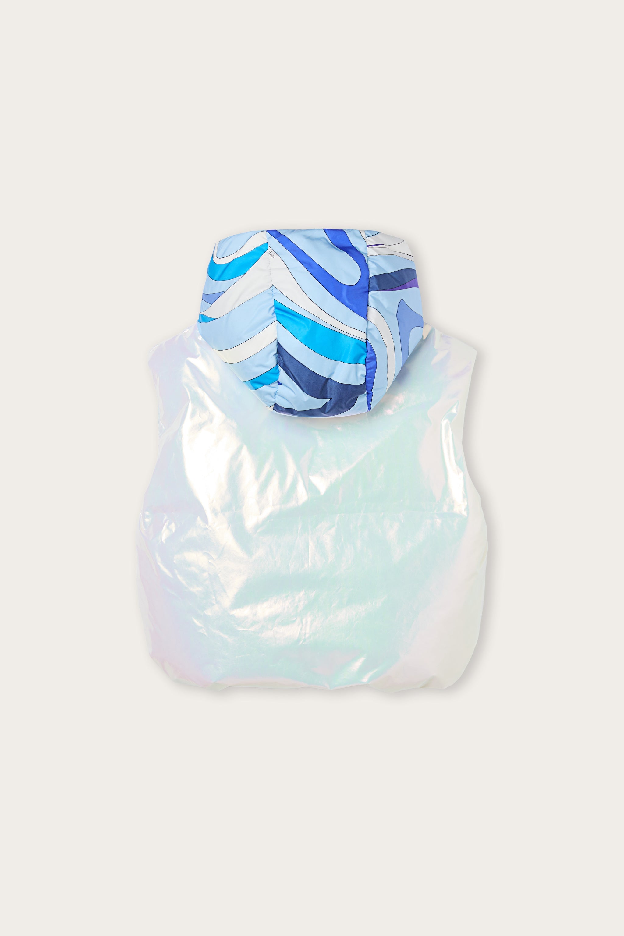 Holographic Effect Sleeveless Down Jacket
  Pucci
