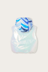 Holographic Effect Sleeveless Down Jacket
  Pucci
