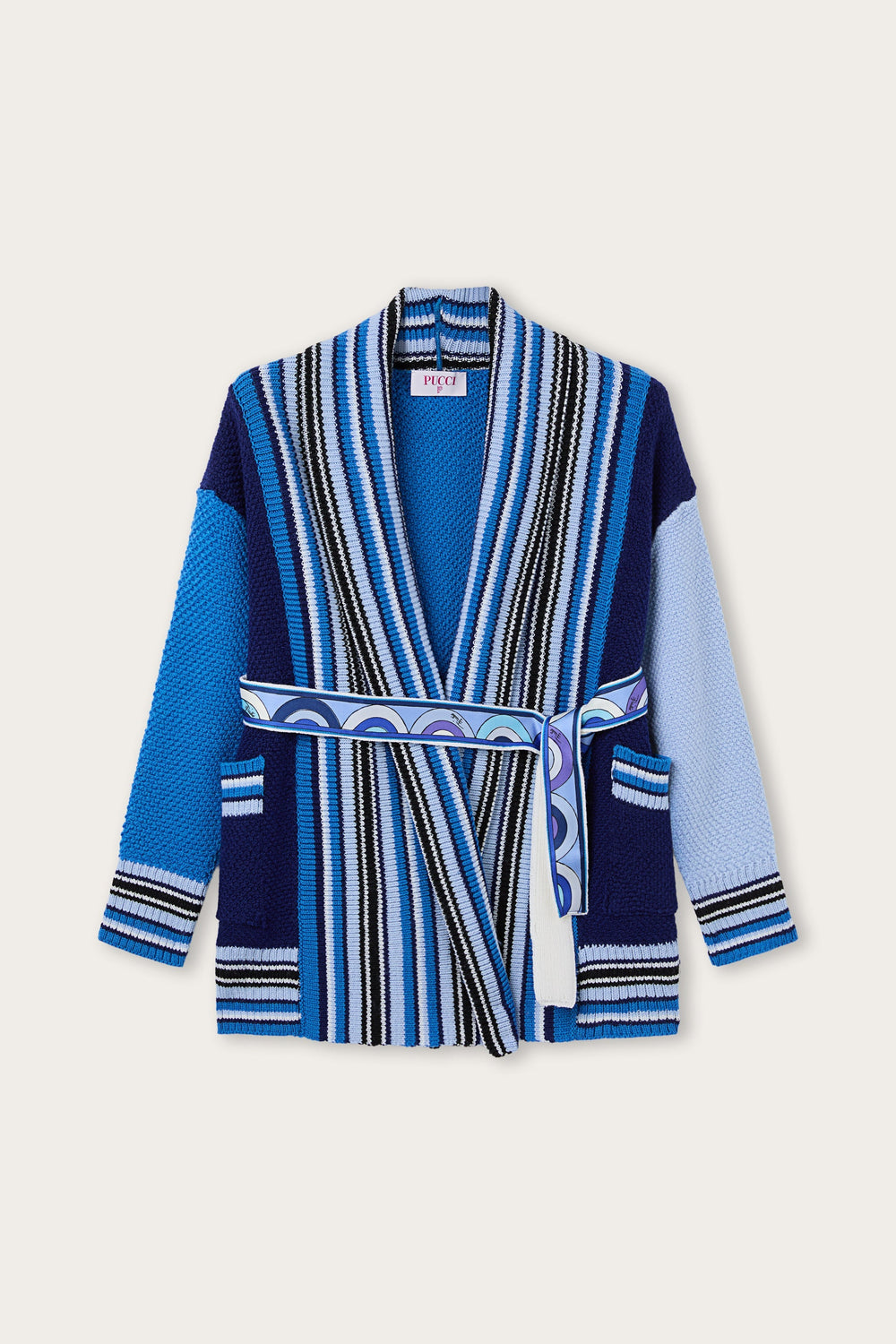 Cardigan with Printed Belt
  Pucci