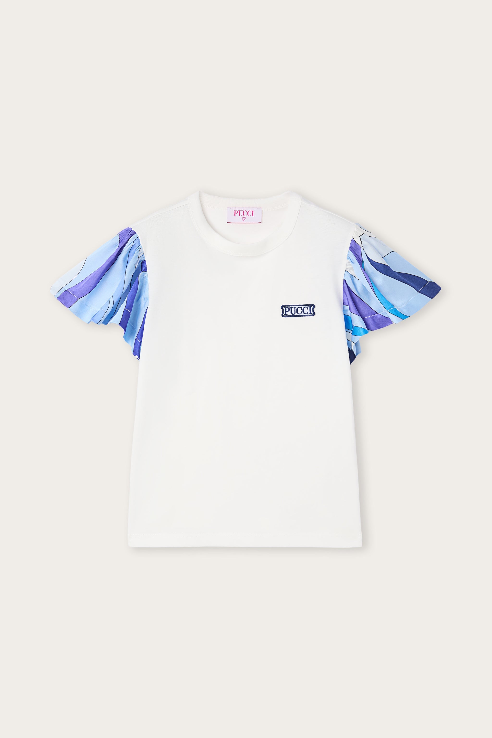 T-shirt with Printed Sleeves
  Pucci