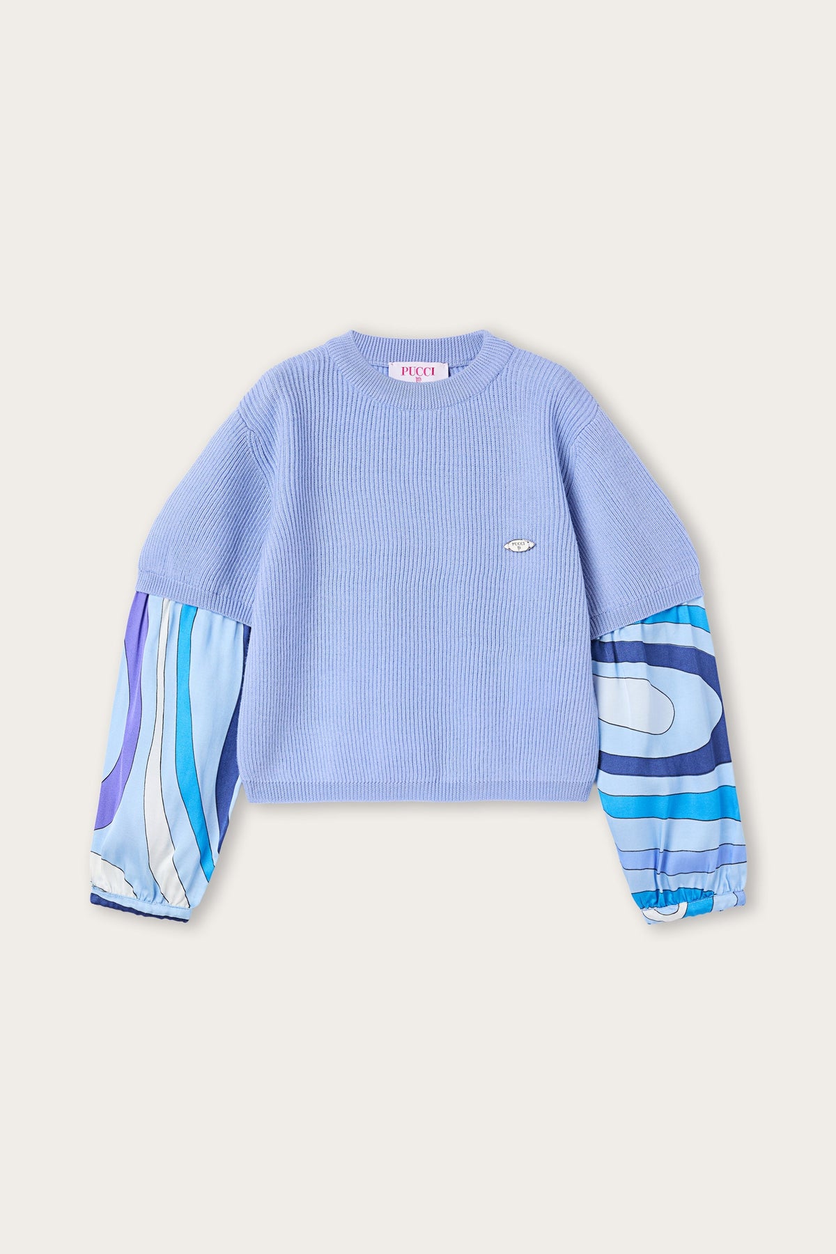 Sweater with Printed Sleeves
  Pucci