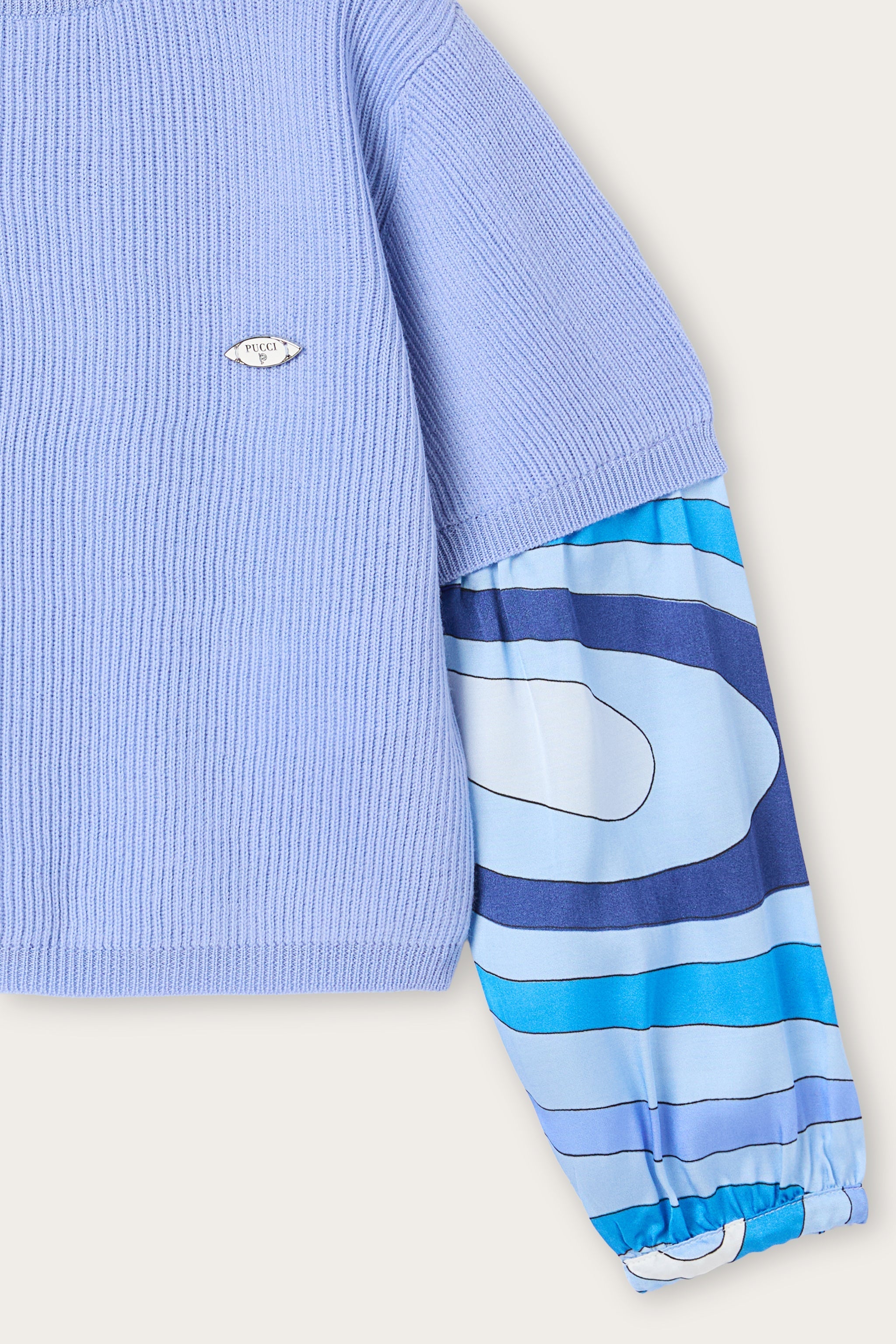 Sweater with Printed Sleeves
  Pucci