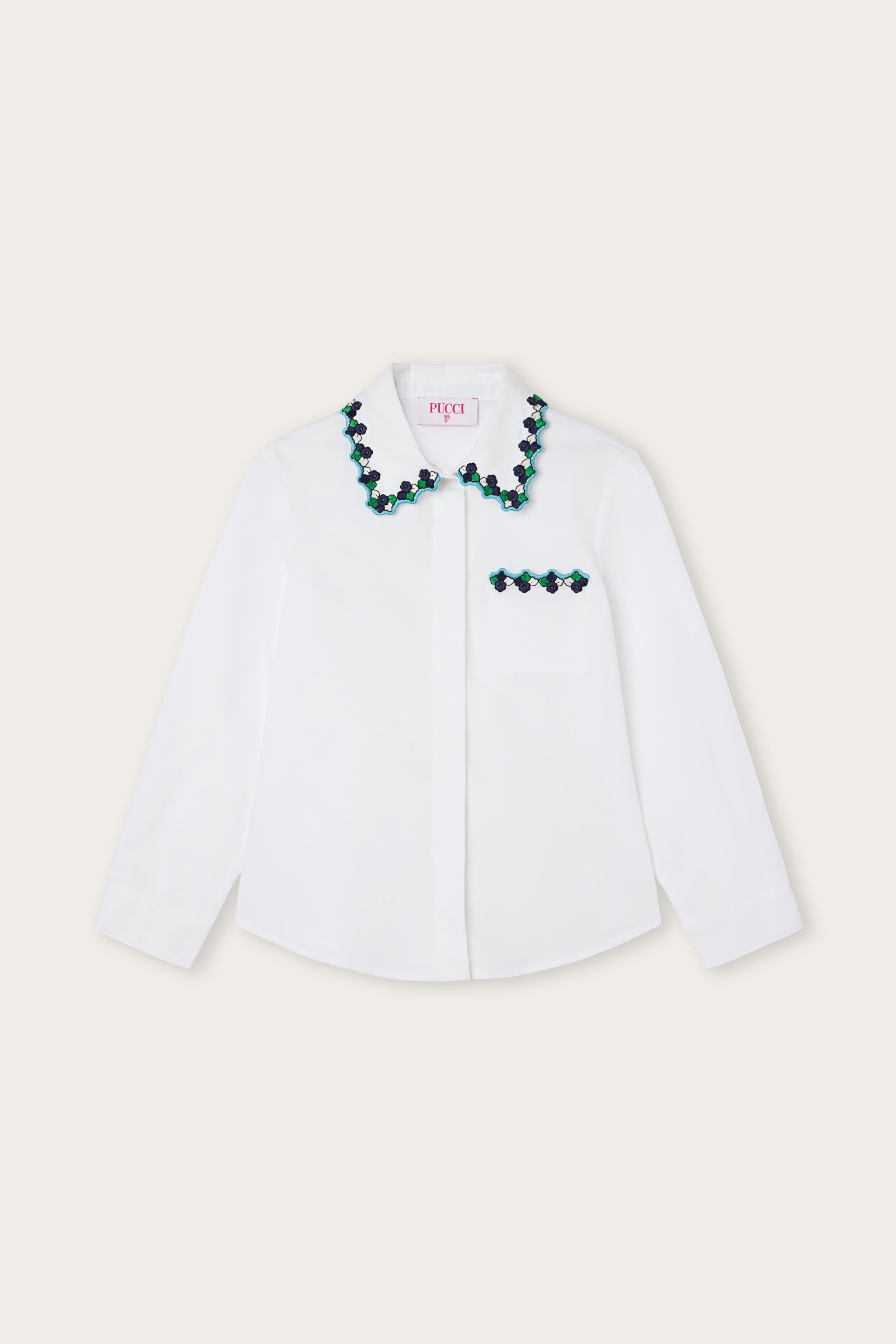 Embroidered Fontane Print Shirt
  Pucci