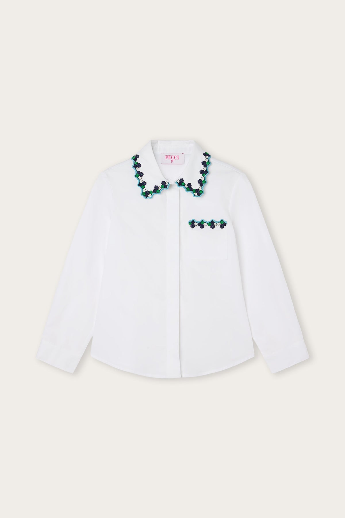Embroidered Fontane Print Shirt
  Pucci